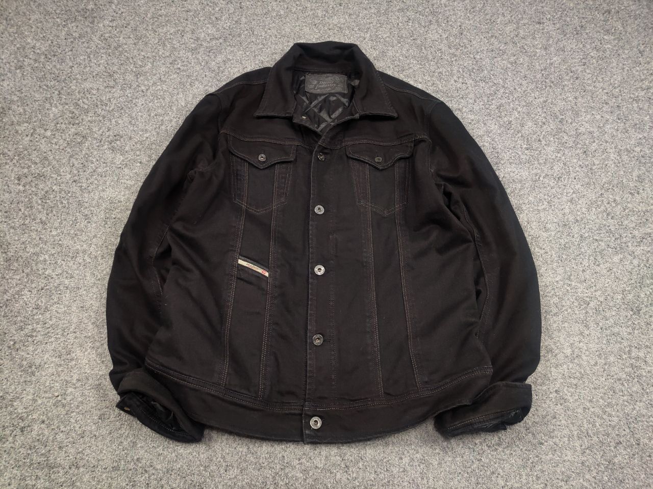 Diesel Diesel Industry Warm men's Black Denim Jacket Vintage style Size US XL / EU 56 / 4 - 2 Thumbnail