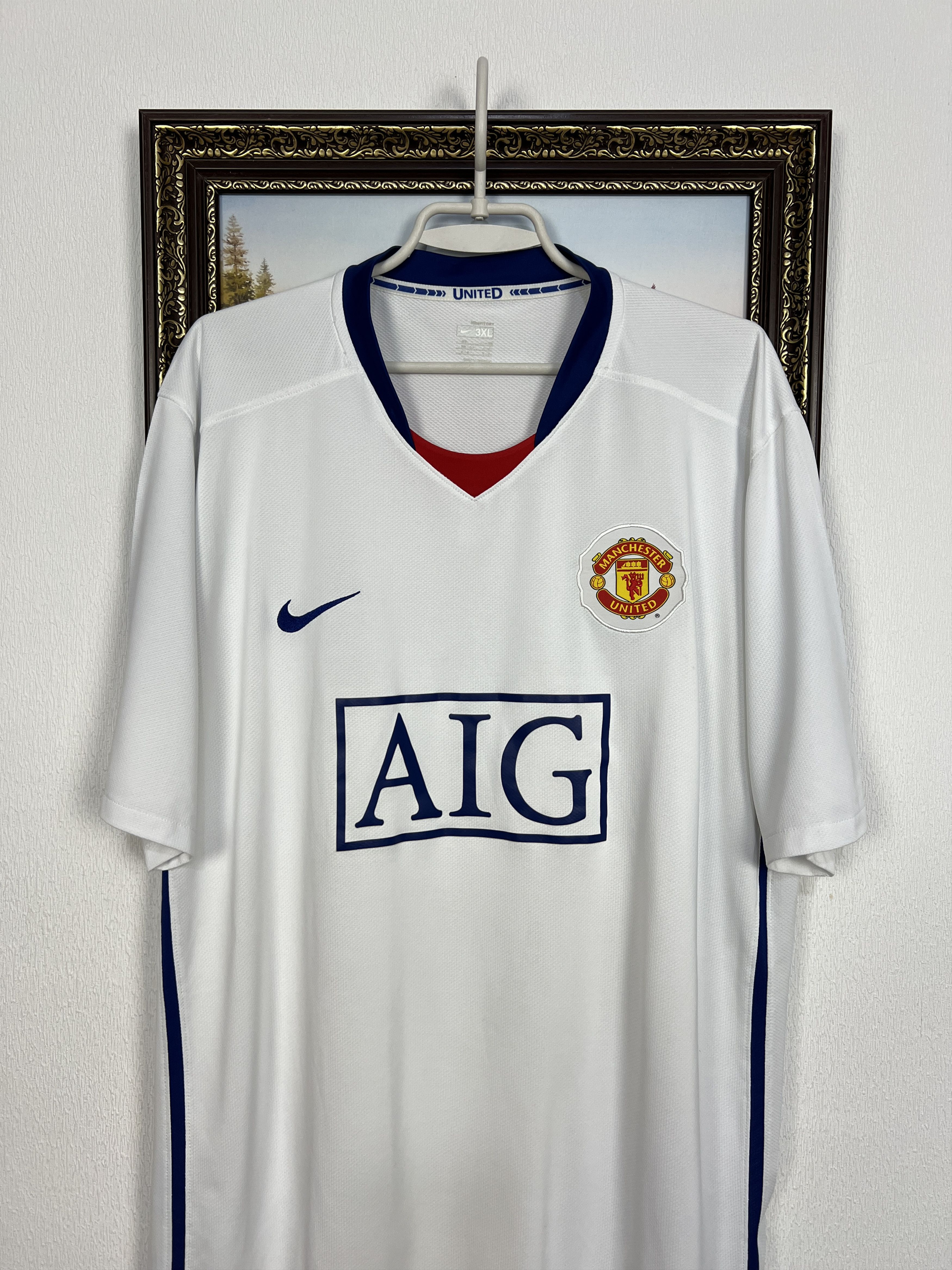 Nike Manchester United Away football shirt 2008 Soccer Nike 3XL Size US XXL / EU 58 / 5 - 2 Thumbnail