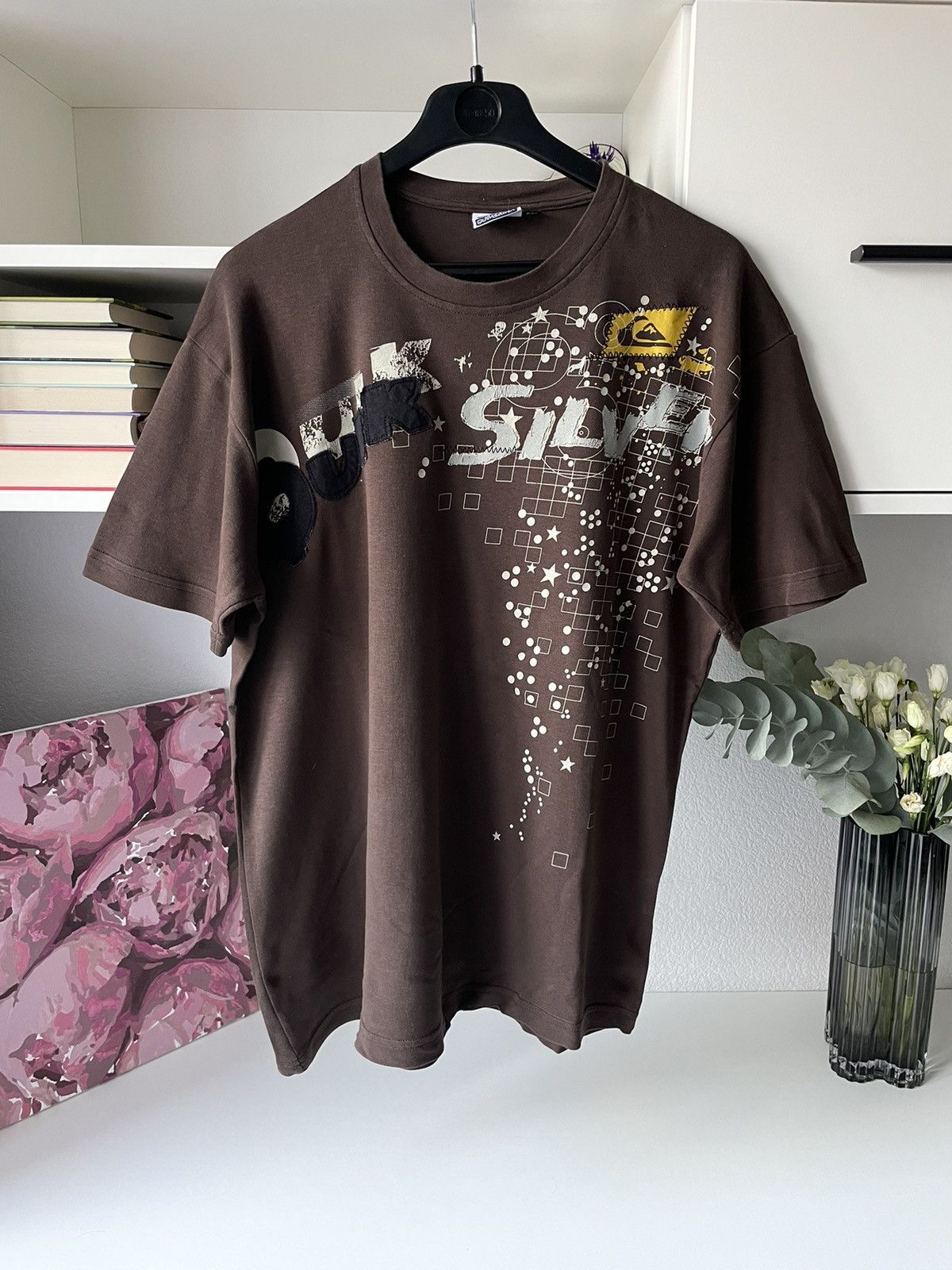 Quiksilver × Vintage Quiksilver 90’s Brown Vintage T-Shirt Big Logo VERY RARE Y2K Size US XXL / EU 58 / 5 - 1 Thumbnail