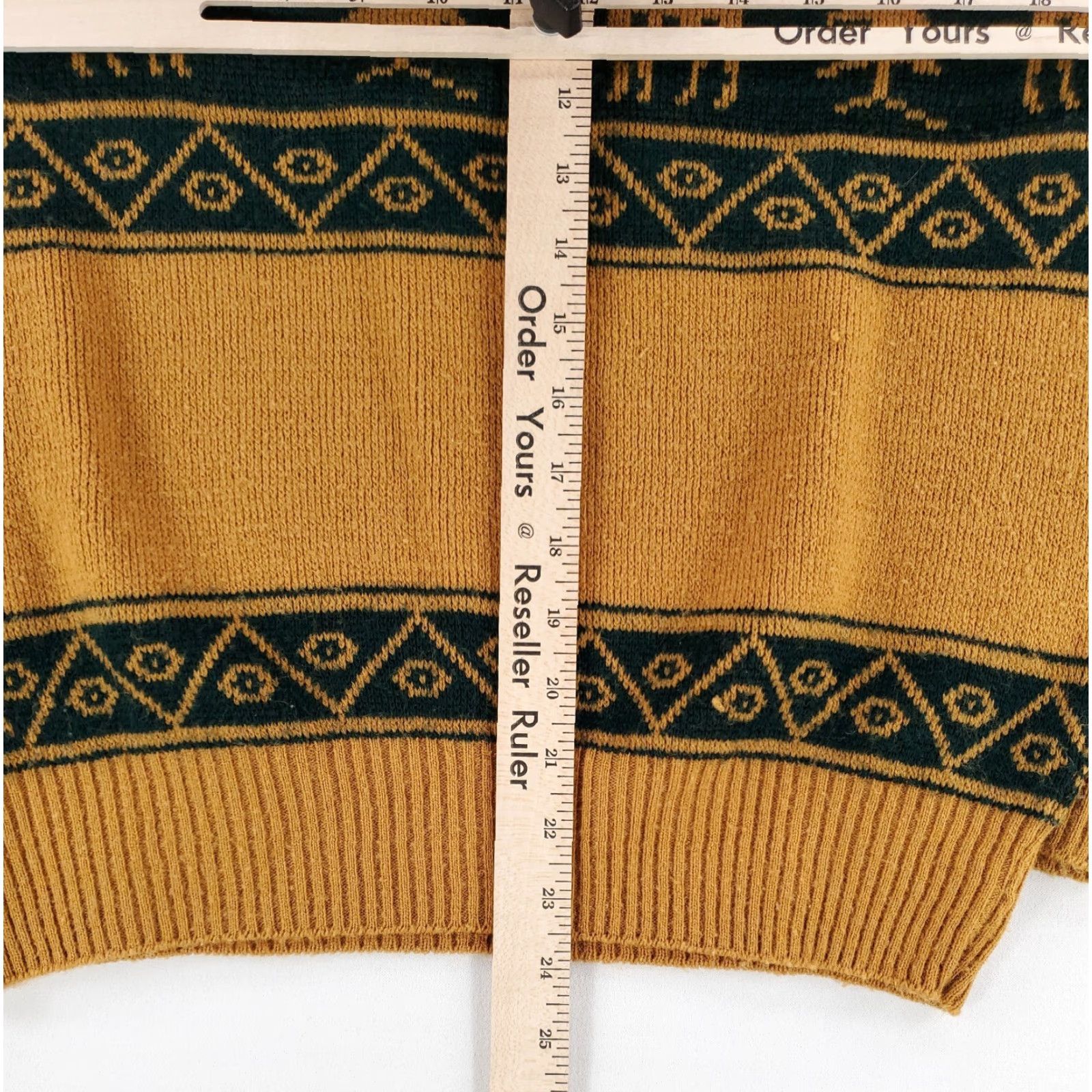 Vintage VINTAGE Dayton's For Men Sweater L Mens Orlon Acrylic Moose Brown Green Pullover 70s Size US L / EU 52-54 / 3 - 6 Thumbnail