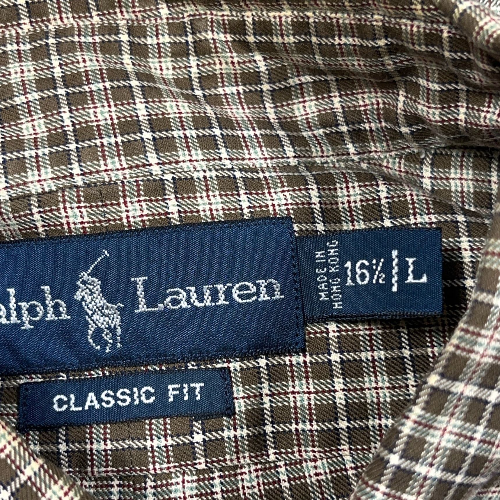 Ralph Lauren Ralph Lauren Shirt Men Large Brown Plaid Button-Up Classic Fit Flannel Adult Regular Size Size US L / EU 52-54 / 3 - 6 Thumbnail