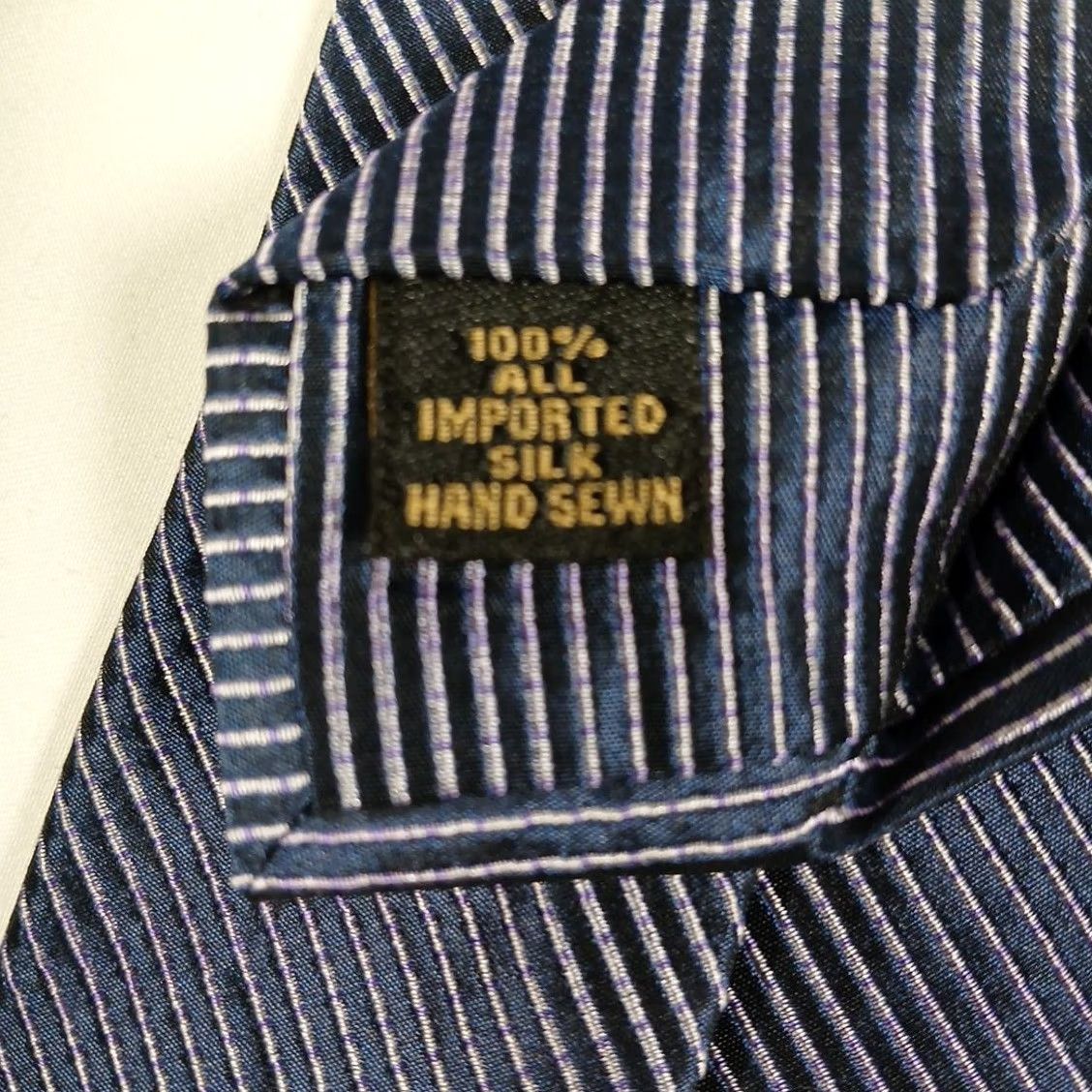 Bcbgmaxazria VINTAGE BCBGMaxazria Men Tie Silk Blue Purple Striped 3" x 60" Hand Sewn Mens Accessories Size ONE SIZE - 6 Thumbnail