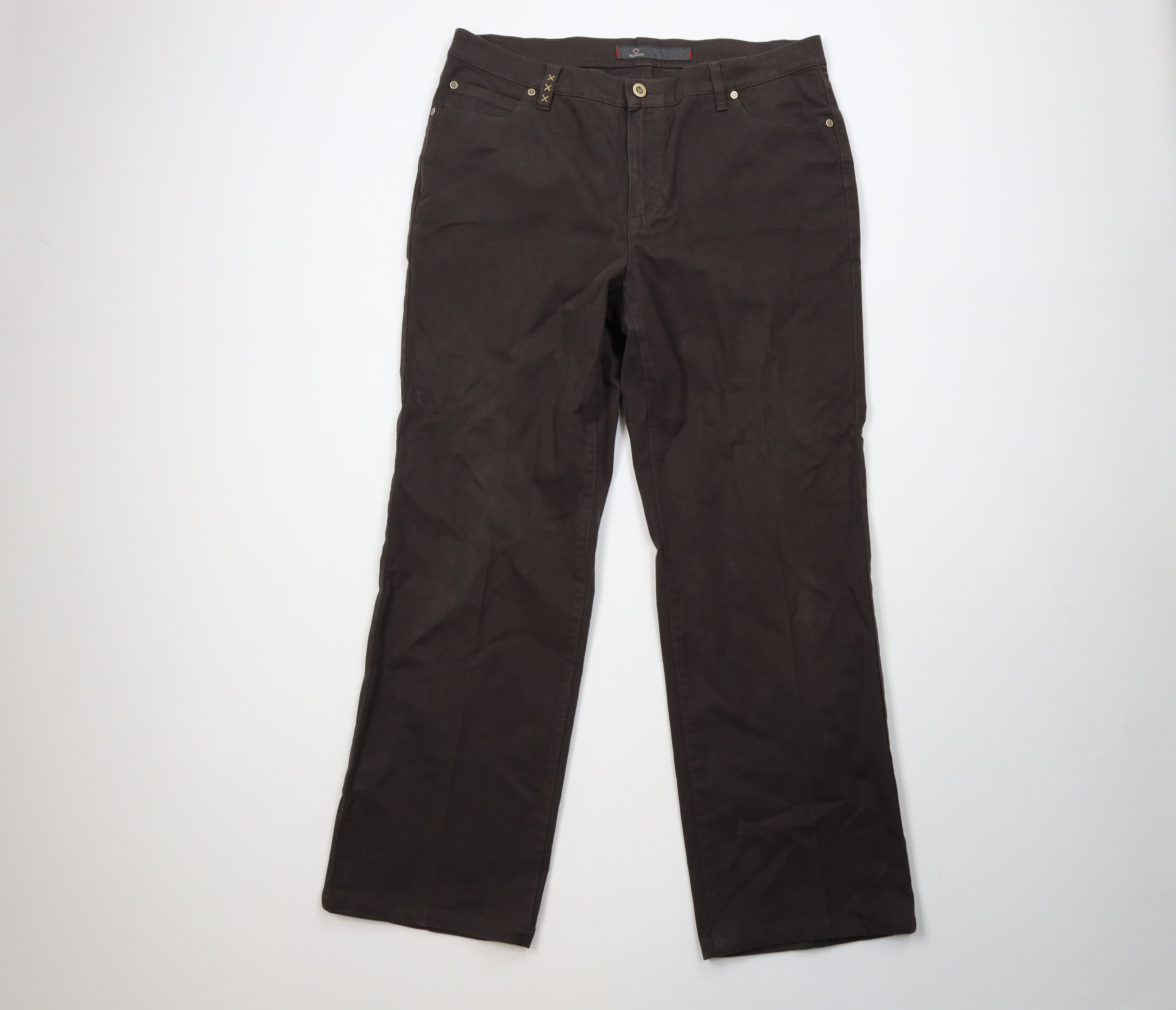 Vintage Vintage Y2K Streetwear Stretch Moleskin Wide Leg Pants Brown Size US 36 / EU 52 - 1 Thumbnail