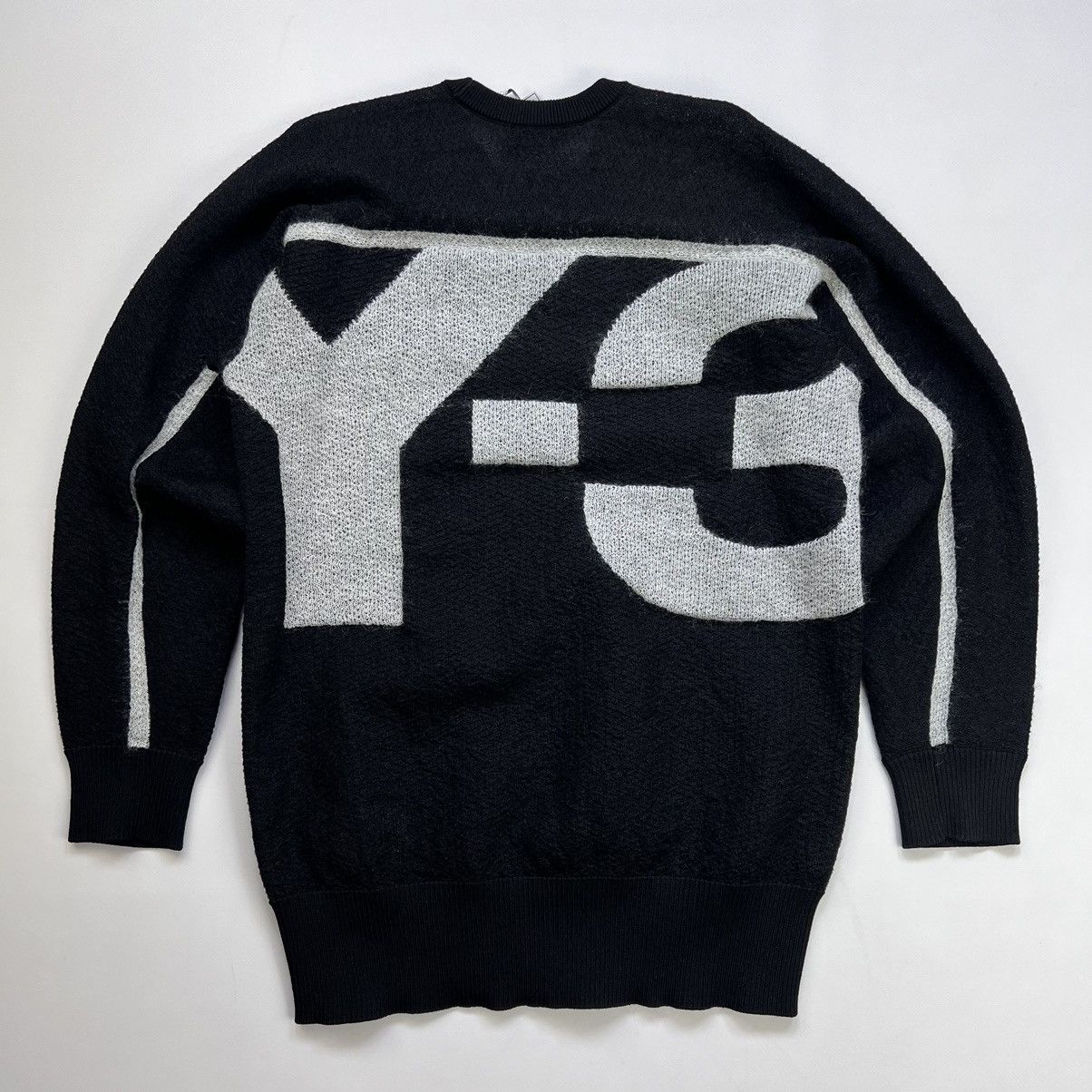 Japanese Brand Y-3 mohair/polyamid sheer knit crew sweater Size XS / US 0-2 / IT 36-38 - 2 Thumbnail