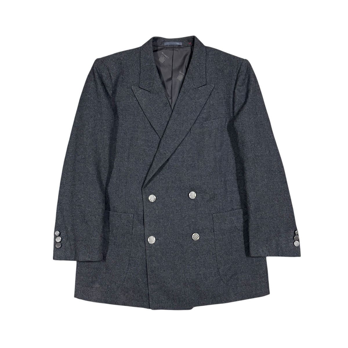 Lanvin Vtg🔥Lanvin Paris Gray Double Breasted Lana Wool Jacket Size 36R - 1 Thumbnail