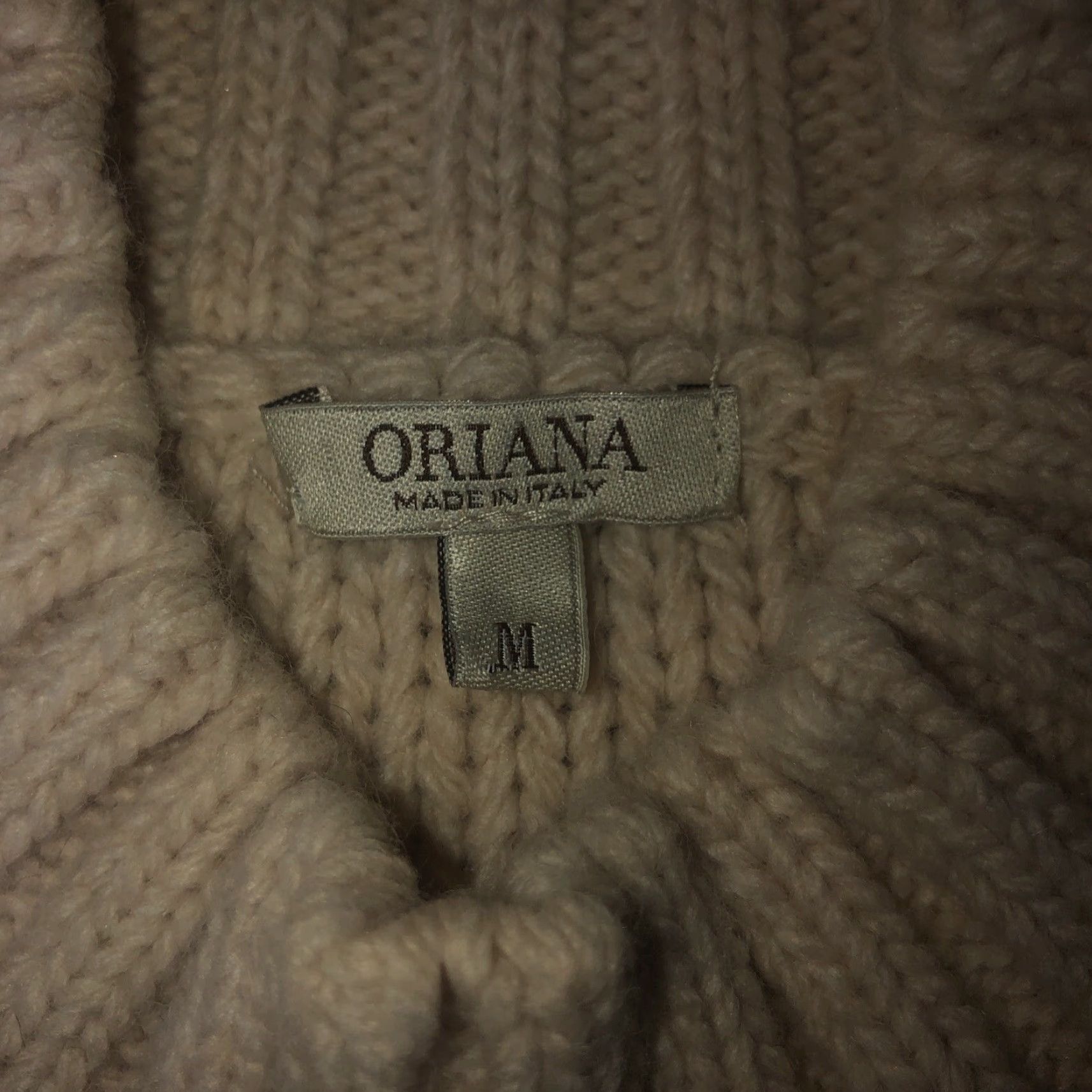 Vintage Oriana Acrylic Sweater Womens Size Medium Beige Long Sleeve Pullover M Size M / US 6-8 / IT 42-44 - 3 Thumbnail