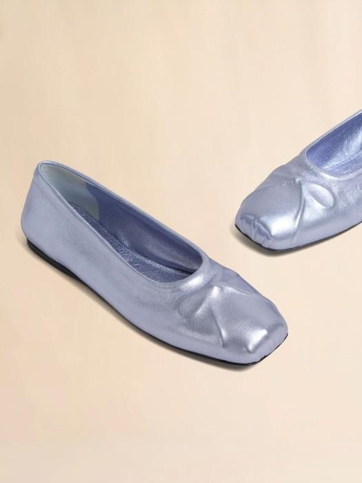 Marni o1w1db10326 Little Bow Leather Ballet Flat in Light Blue Size US 9 / IT 39 - 2 Thumbnail