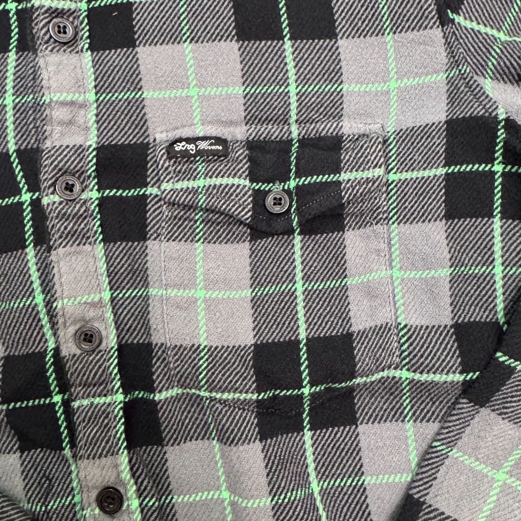 Vintage LRG Shirt Mens S Green Black Plaid Cotton Flannel Button-Up Casual Vintage-Style Outdoor Classic Western 40 in Chest Mens Men Size US S / EU 44-46 / 1 - 5 Thumbnail