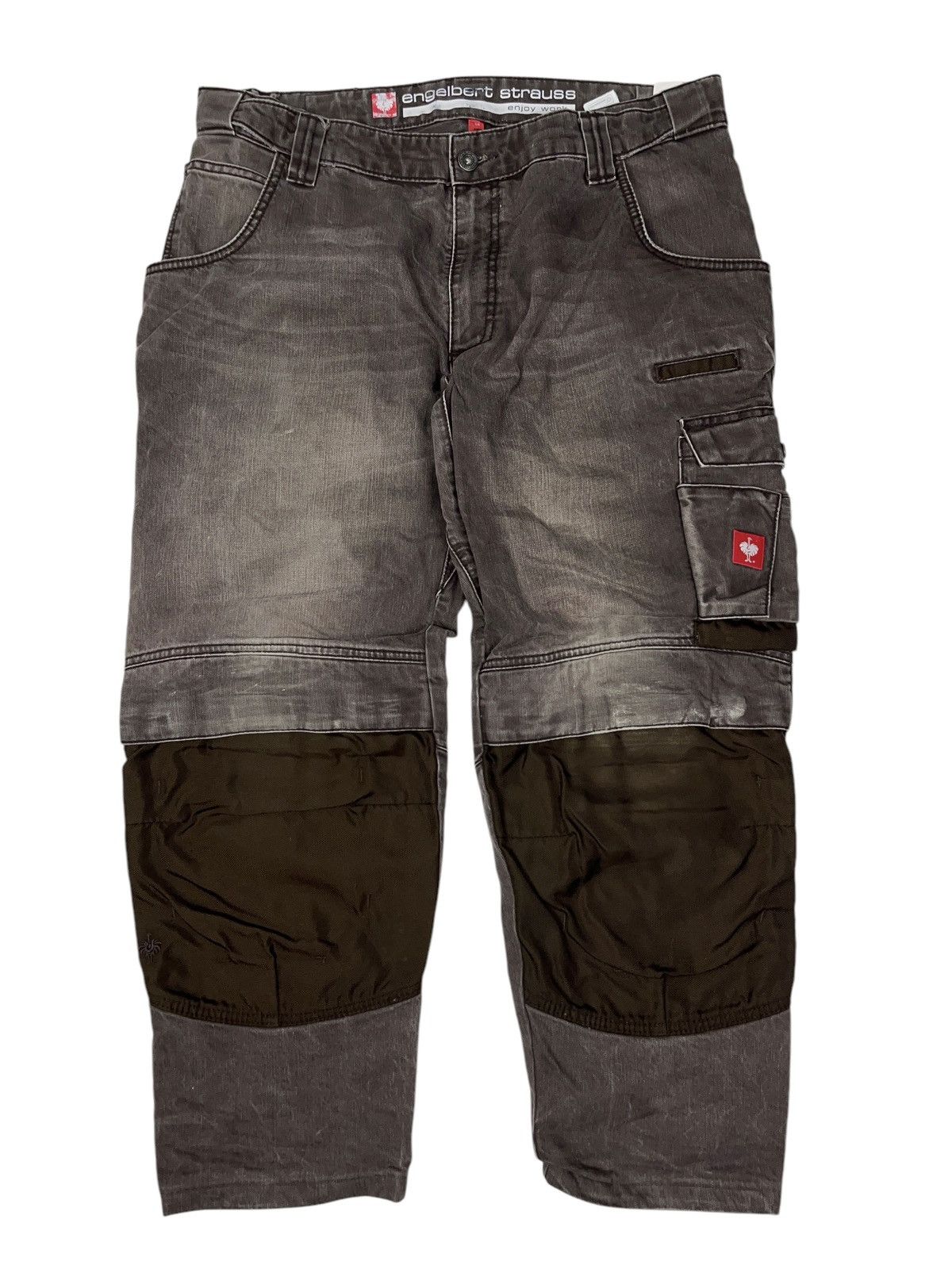 Stewart & Strauss × Vintage Vintage Engelbert Strauss Brown Washed Jeans Multi Pocket Size US 38 / EU 54 - 1 Thumbnail