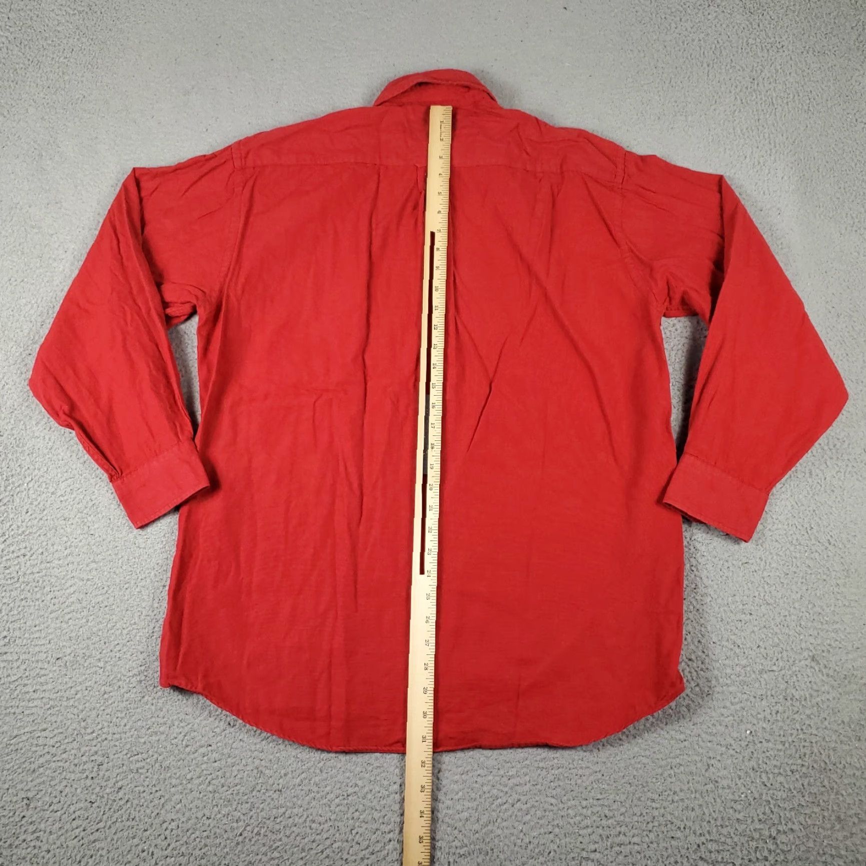 Tommy Hilfiger VINTAGE Tommy Hilfiger Dress Shirt Mens 15 Red Long Sleeve Button Up Workwear Size 40R - 6 Thumbnail