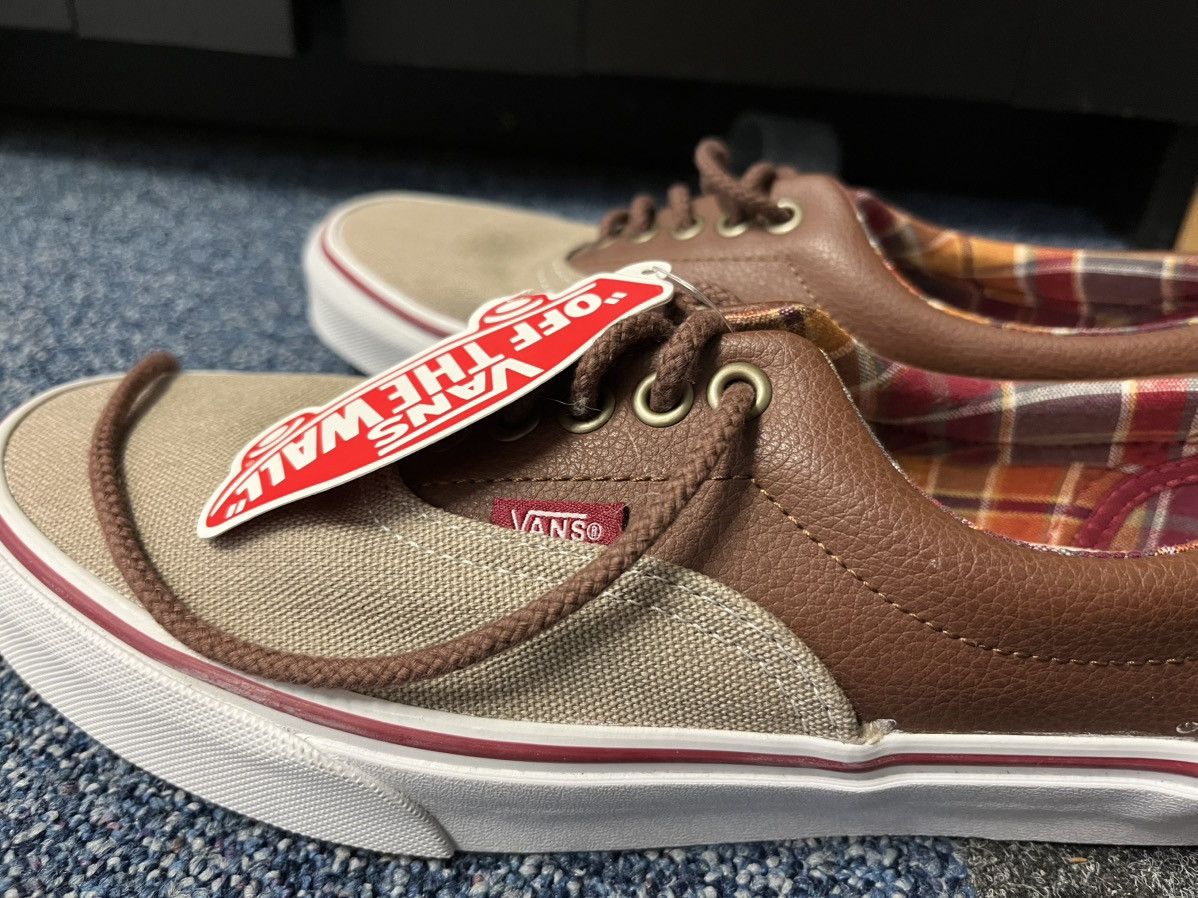 Vans Vans Era 59 Beige/Brown Leather & Canvas Sneakers Size US 8 / IT 38 - 3 Thumbnail