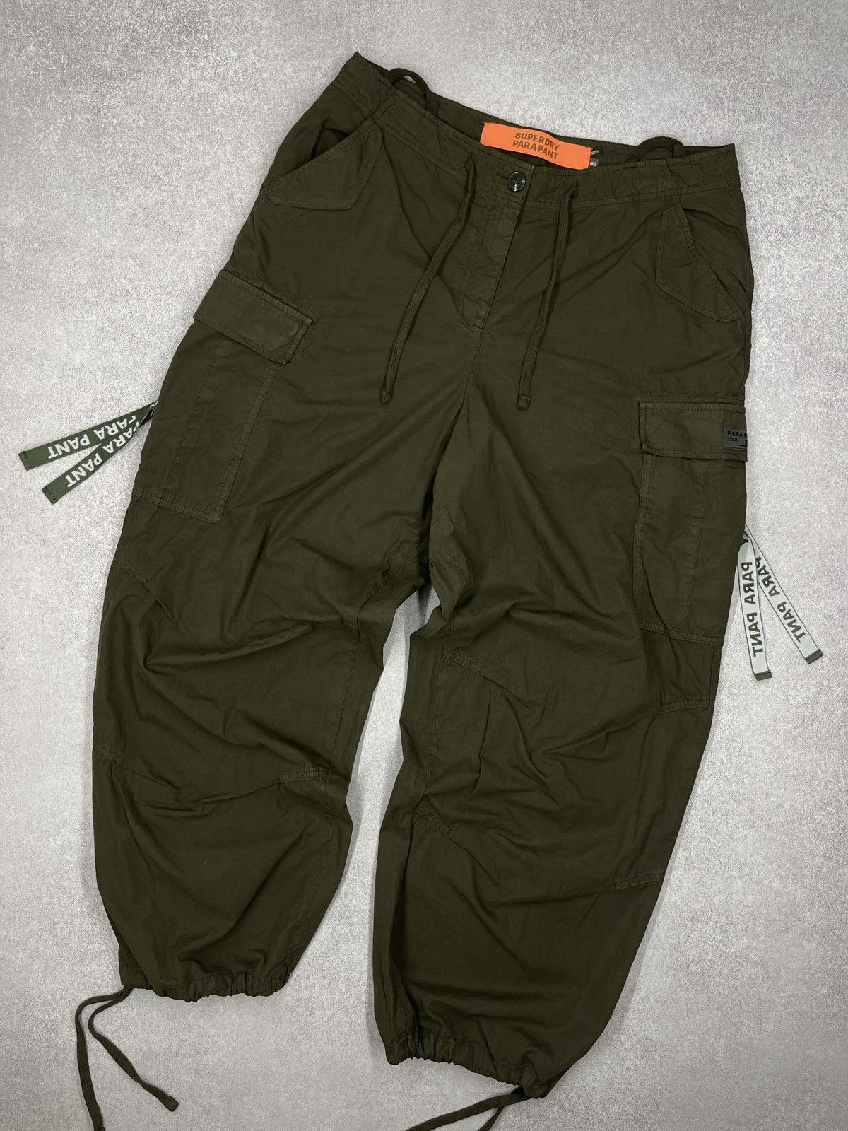 Superdry Vintage SuperDry Baggy Parachute Cargo Pants Khaki Size 28" / US 6 / IT 42 - 3 Thumbnail