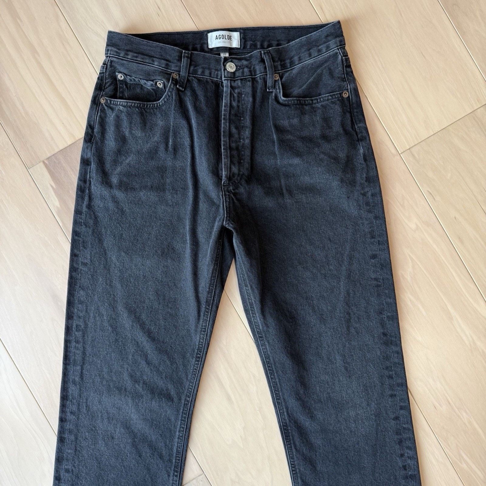 Agolde Agolde Jeans Black 90s Pinch Waist High Rise Straight Glam Size 30" / US 8 / IT 44 - 3 Thumbnail