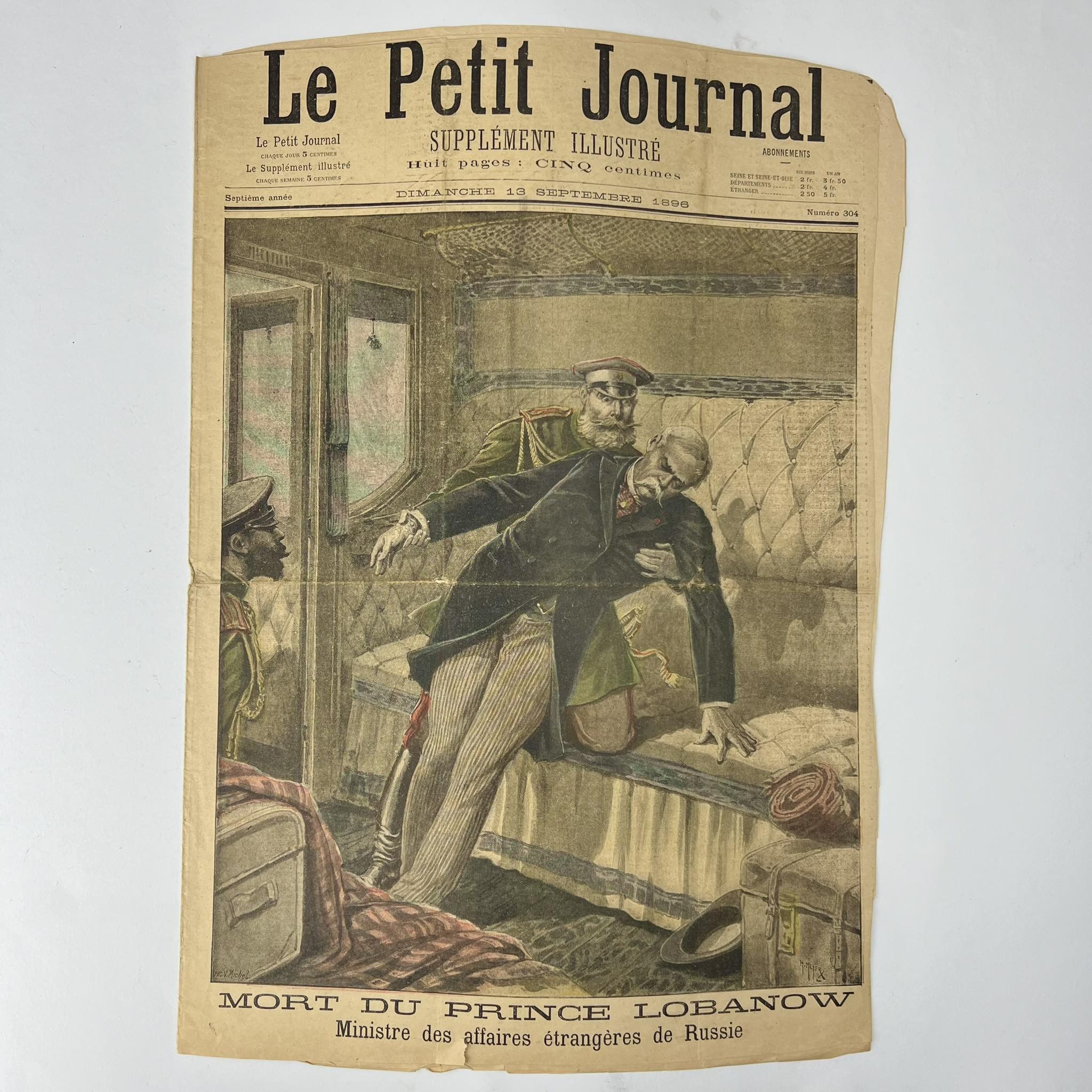 Other 1896 old France Newspaper Le Petit Journal Death of Minister Size ONE SIZE - 1 Thumbnail