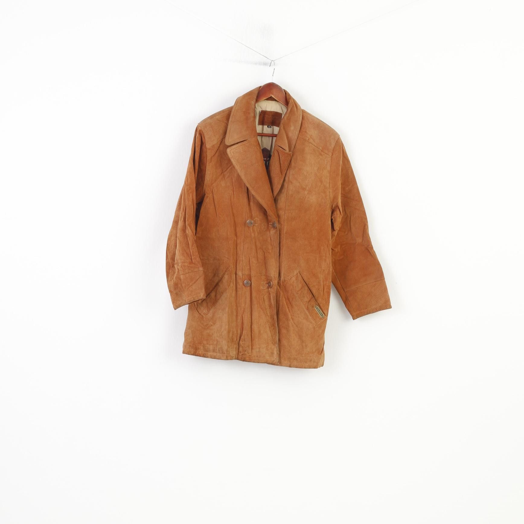 Leather Hollies Women 38 M Leather Jacket Double Breasted 10958 Size M / US 6-8 / IT 42-44 - 1 Thumbnail