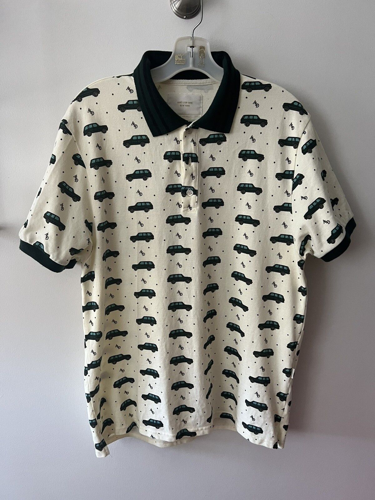 トップス aime leon dore Houndstooth pattern polo AIME LEON DORE RUGBY LONG SLEEVE HOUNDSTOOTH | Depop