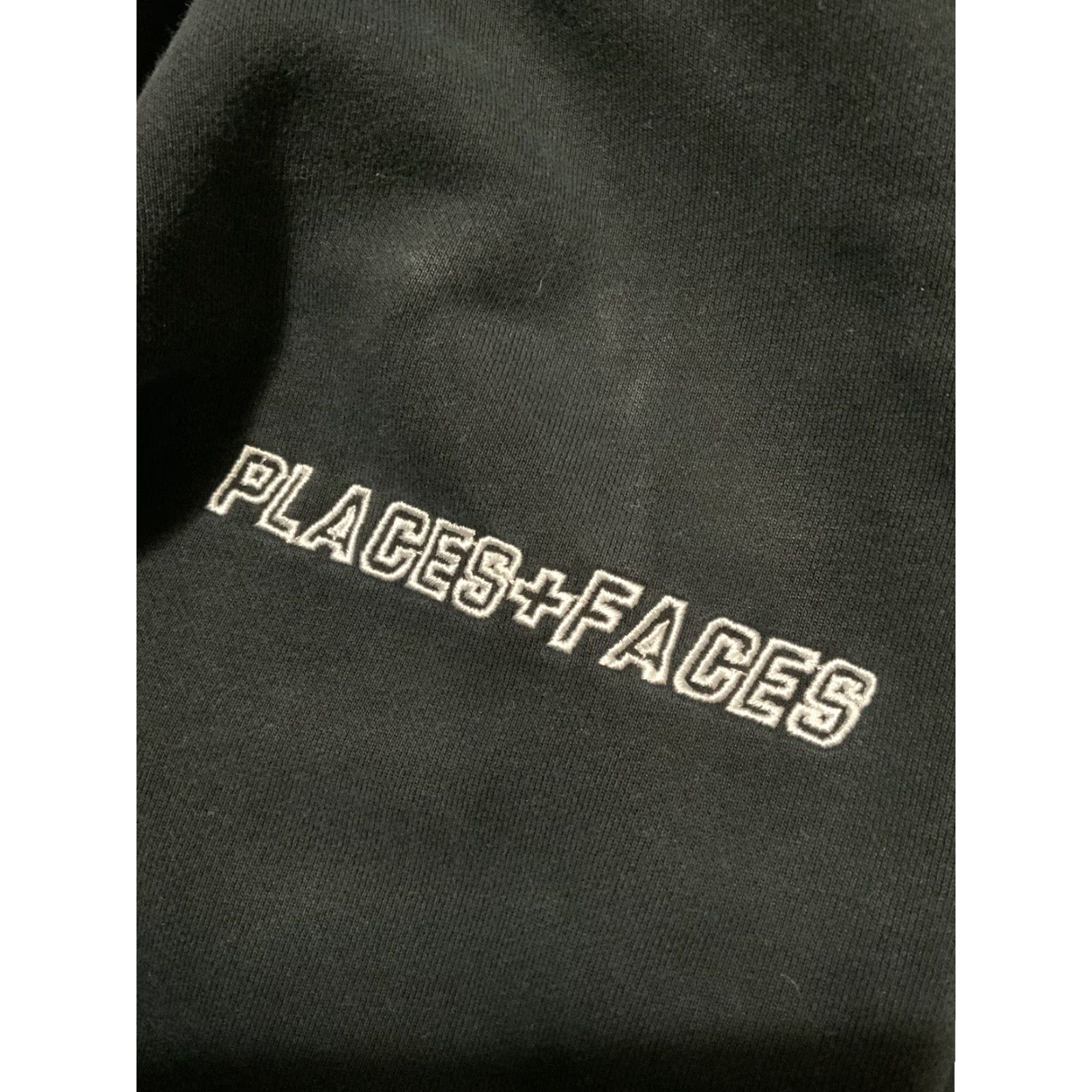 Places + Faces VINTAGE Places + Faces Signature Black Terry Fleece Embroidered Jogger Track Pants Sz. S Mens Black Jogger Activewear Pants Size US 29 - 6 Thumbnail