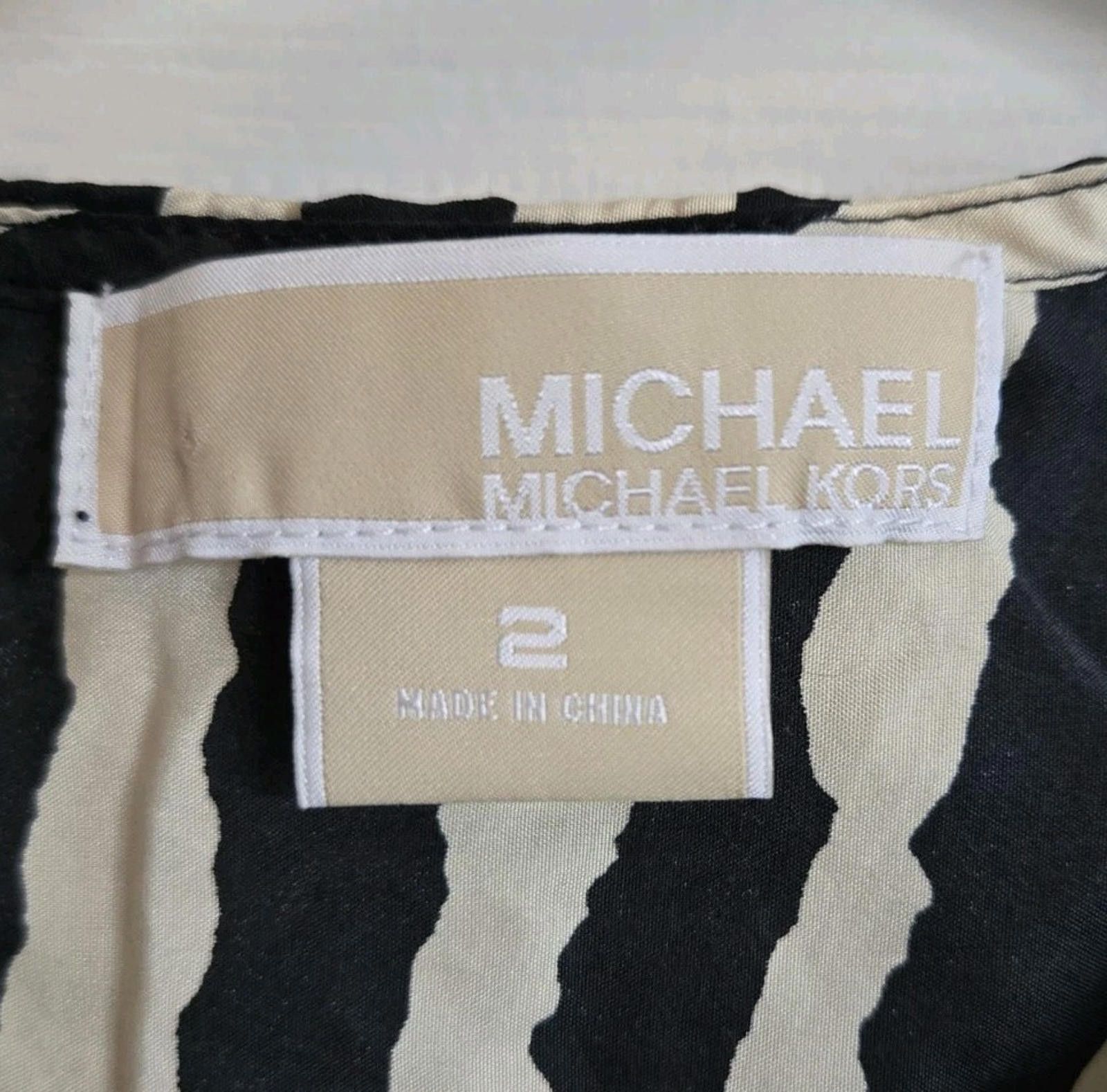 Michael Kors Michael Kors Womens Size 2 Sleeveless Dress Zebra Animal Size XS / US 0-2 / IT 36-38 - 5 Thumbnail