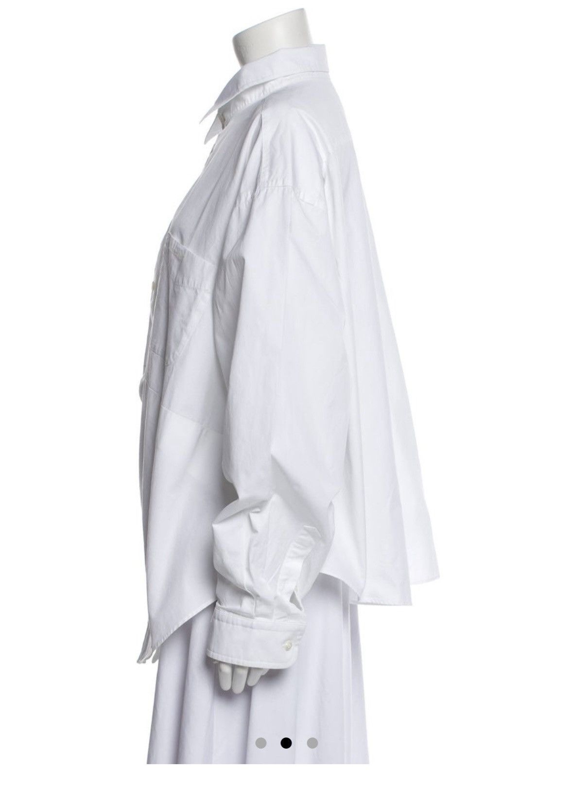 Balenciaga Balenciaga White Button Up Swinger Shirt Size M / US 6-8 / IT 42-44 - 5 Thumbnail