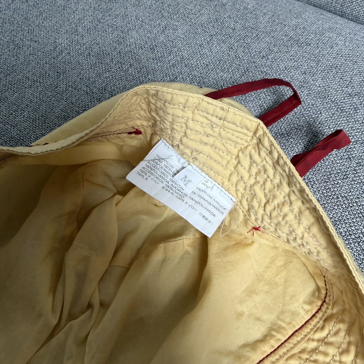 Prada Vintage Prada Red Stripe Bucket Hat Size ONE SIZE - 8 Thumbnail