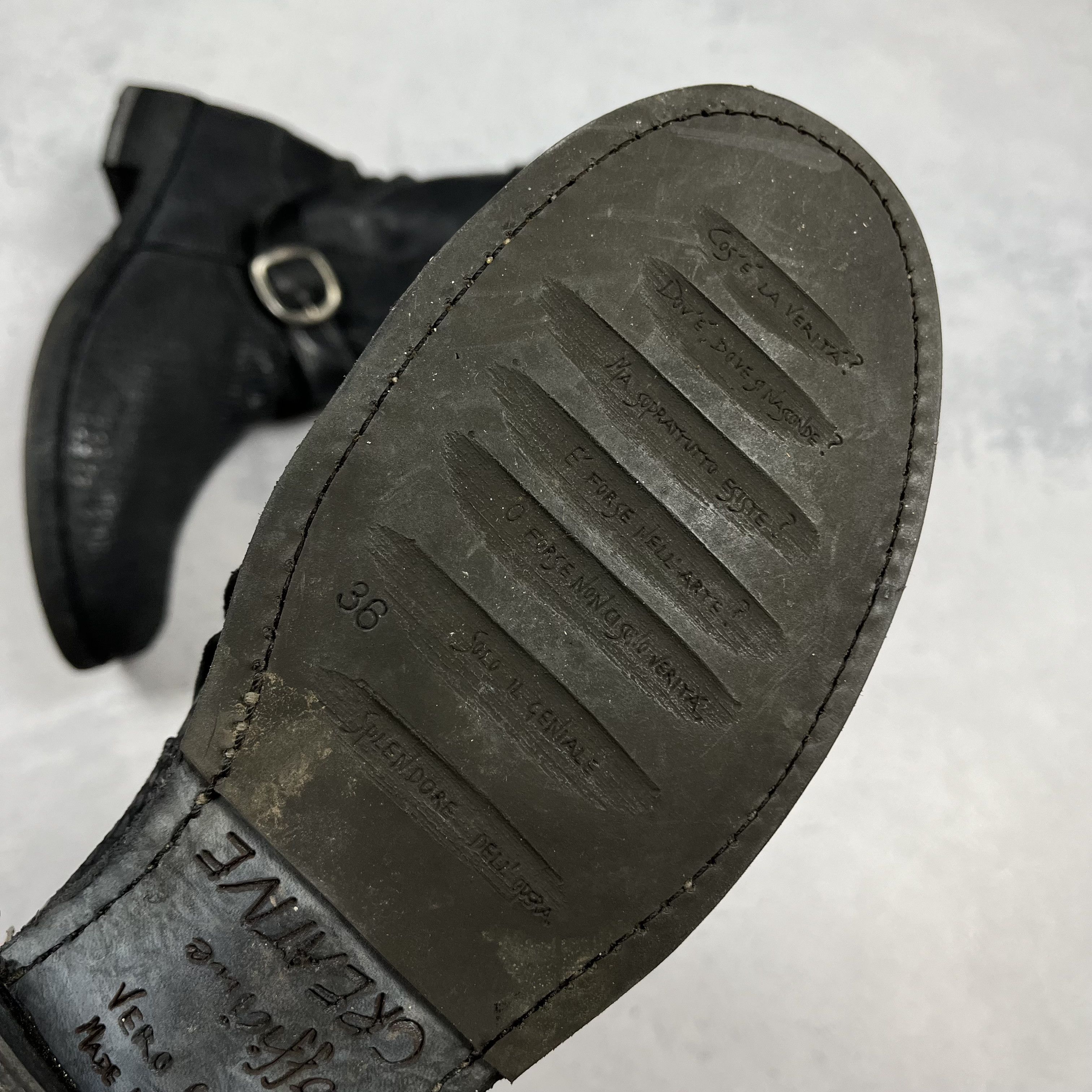 Officine Creative Avant-Garde Officine Creative Snake Embossed Biker Boots Size US 6 / IT 36 - 13 Thumbnail
