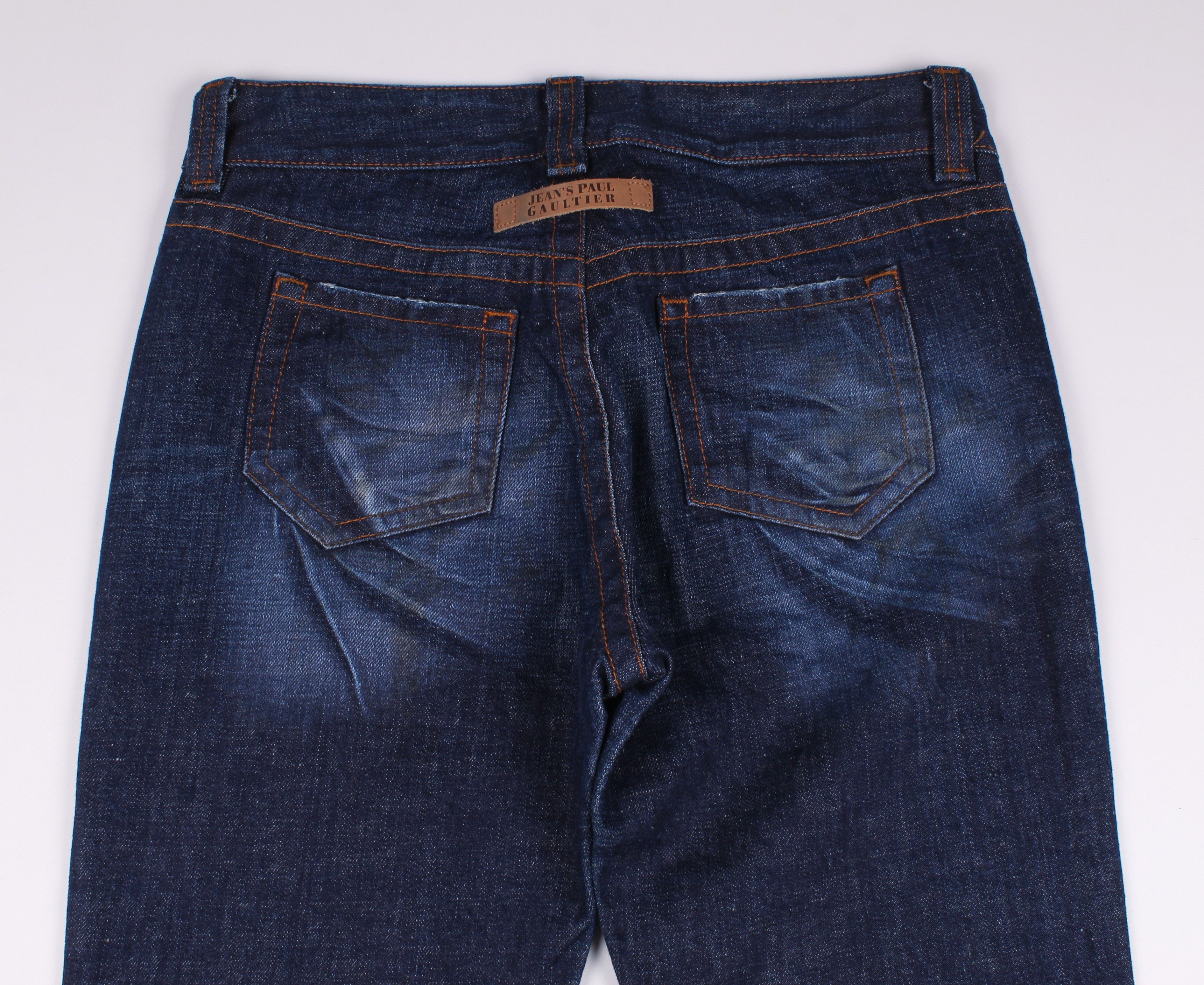 Jean Paul Gaultier Vintage Jean Paul Gaultier Faded Dirty Bootcut Jeans Size 30" / US 8 / IT 44 - 7 Thumbnail