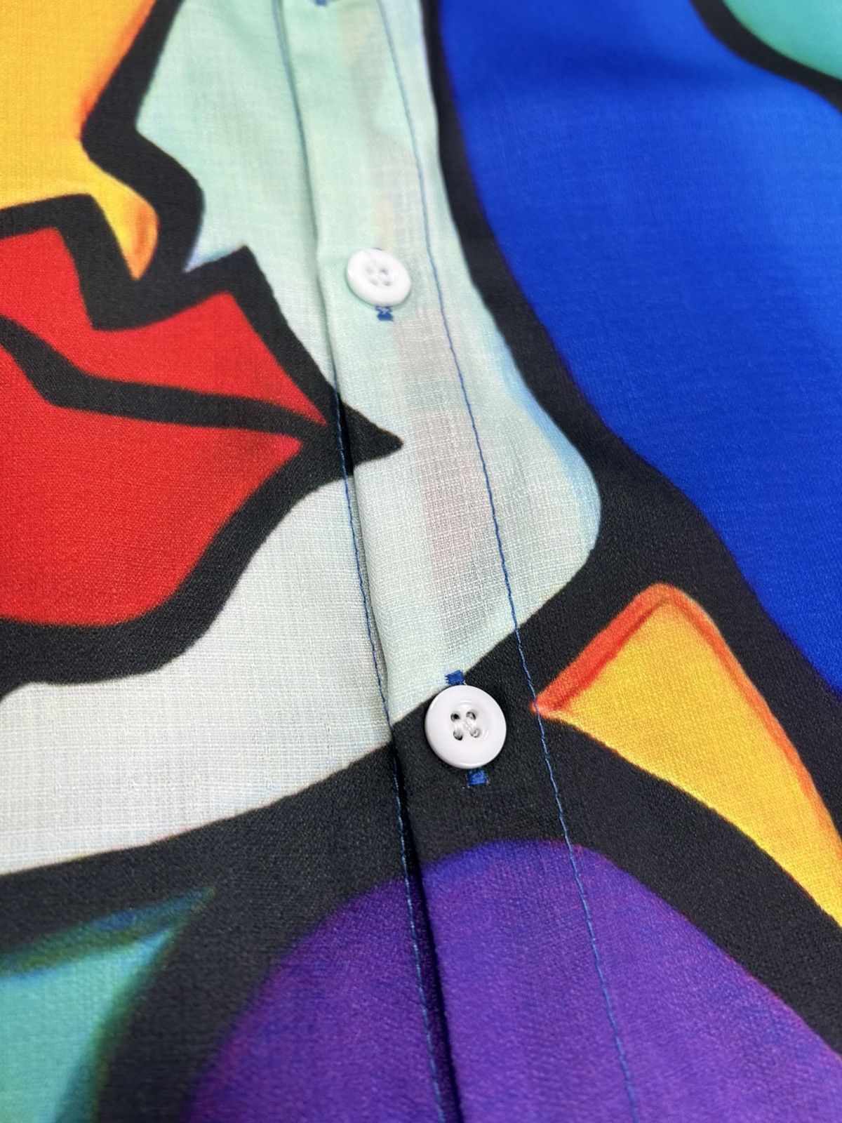 Vintage Vintage Abstract Face Portrait Button Down Shirt Size US XL / EU 56 / 4 - 4 Thumbnail