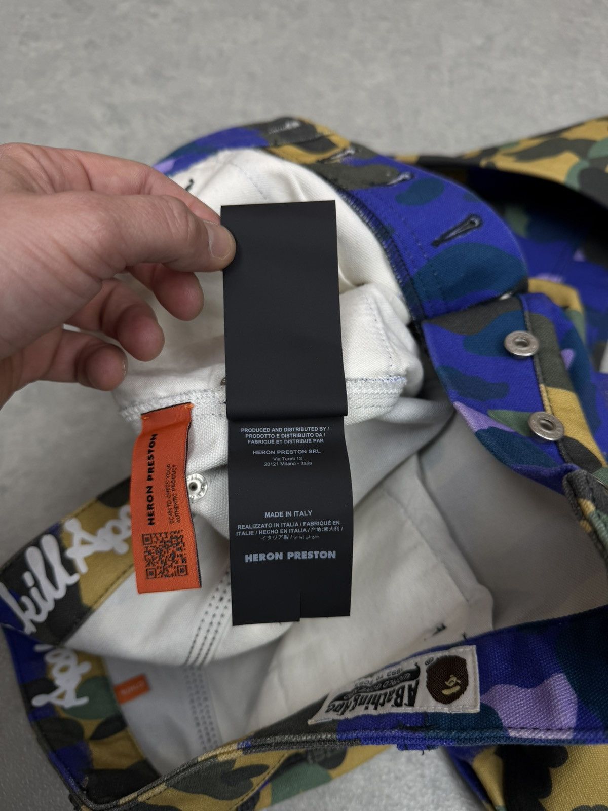 Bape Bape x Heron Preston Double Knee Camo Duck Painter Pants XS Size US 30 / EU 46 - 22 Thumbnail