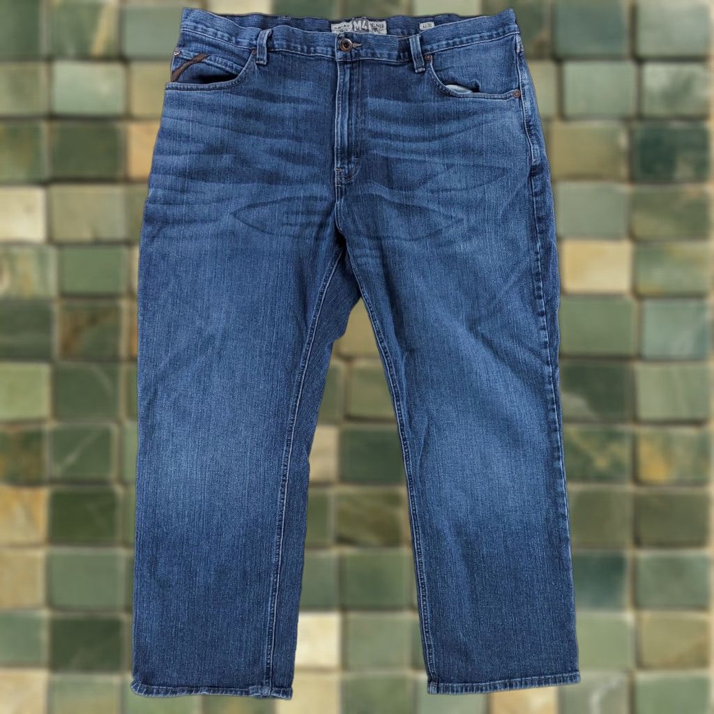 Ariat Ariat Jeans Bootcut Mens 42 Regular Inseam 29 Blue Legacy M4 Relaxed Boot Cut Blue Jeans Mens 42 x 30 (42 x 29 Actual) Size US 42 / EU 58 - 1 Thumbnail