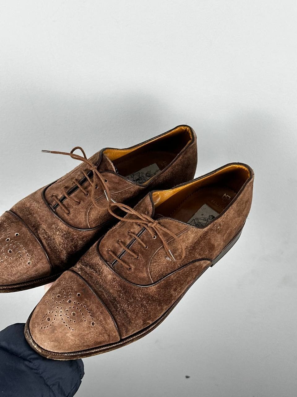 Bally Bally Prestige Vintage Brown Suede Oxford Shoes Size US 10 / EU 43 - 14 Thumbnail