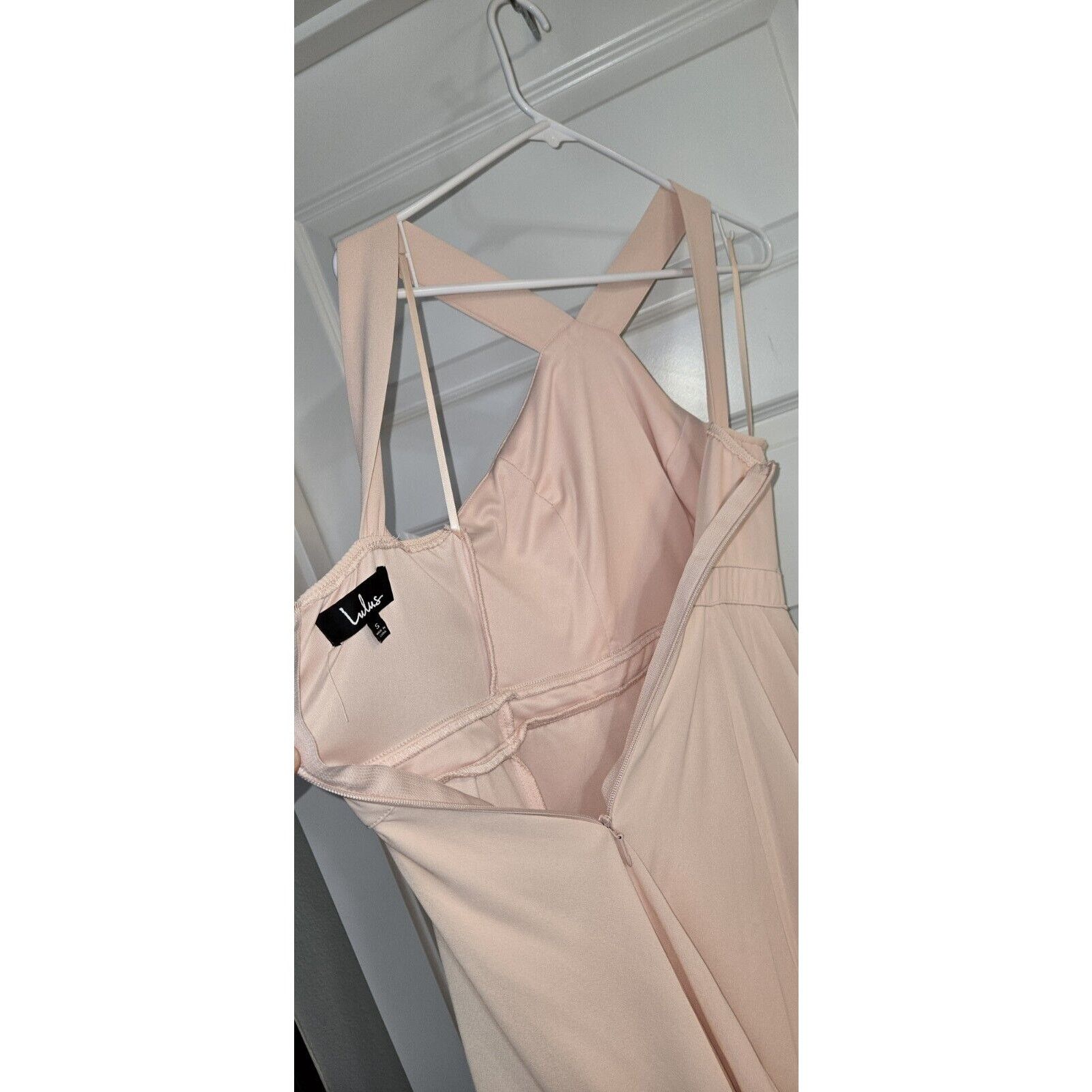 Zara Lulus David's Bridal High Neck Formal Bridesmaid Dress Pink Size S / US 4 / IT 40 - 12 Thumbnail