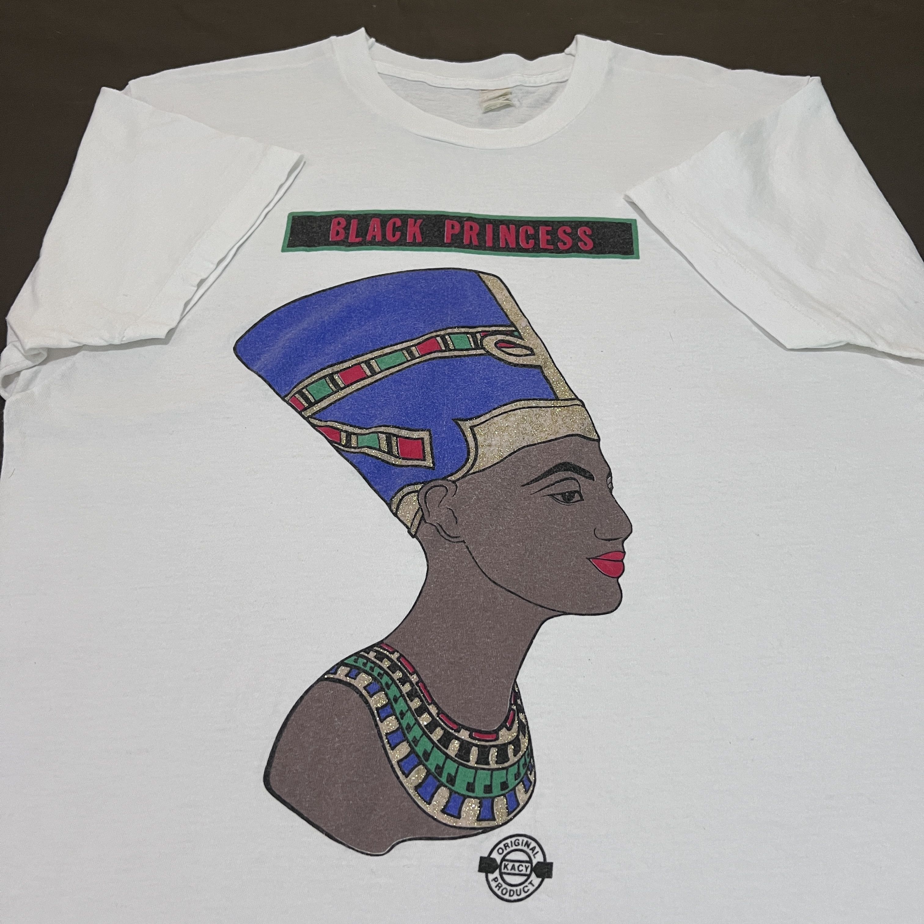 Vintage Vintage 90s Nefertiti Black Woman Queens of Ancient Tee Size US XL / EU 56 / 4 - 2 Thumbnail