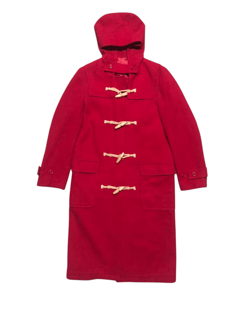 00s japanese label duffel coat hoodie