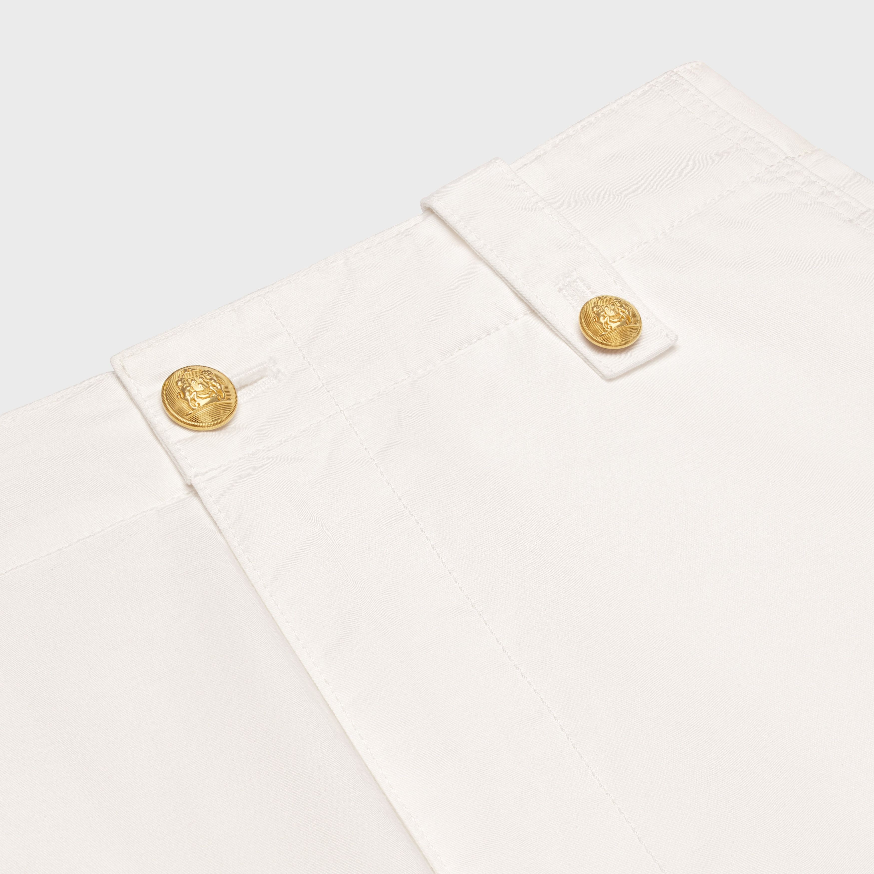 Celine o1w1db11124 Cotton Linen Cargo Pant in White Size 24" / US 00 / IT 34 - 3 Thumbnail