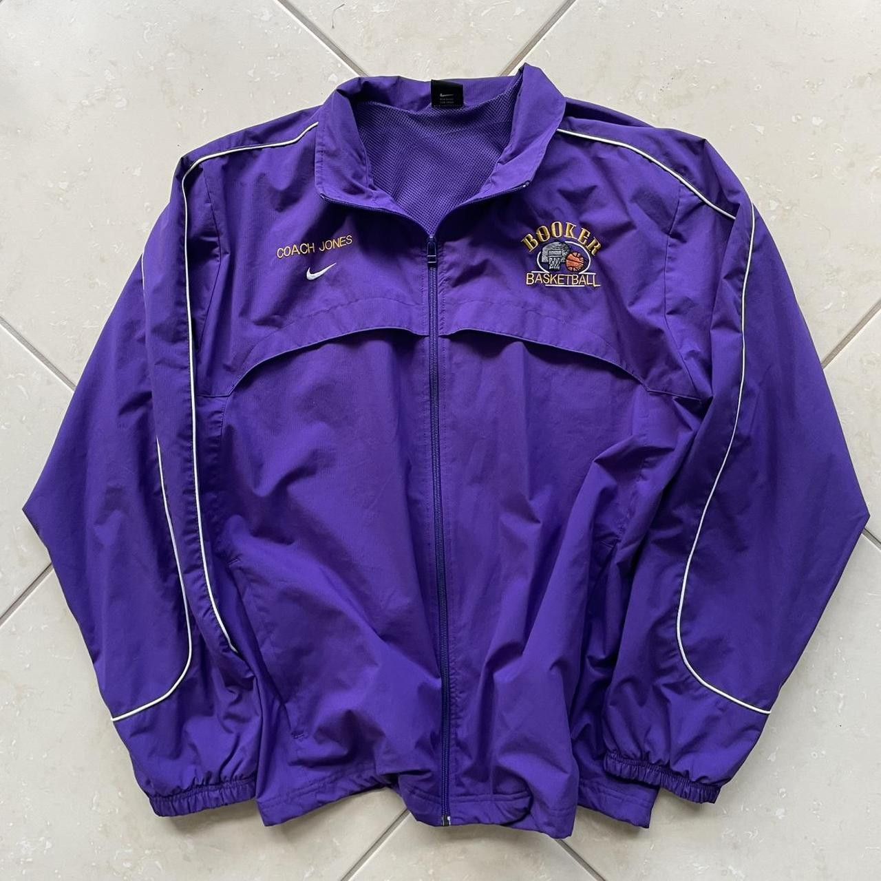 Nike Vintage Y2K 90's Purple Nike Windbreaker Size US XL / EU 56 / 4 - 1 Thumbnail