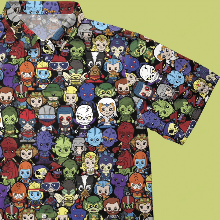 Designer × The Unbranded Brand Chibi Masters Of The Universe Characters Button Down Shirt Size US S / EU 44-46 / 1 - 2 Thumbnail