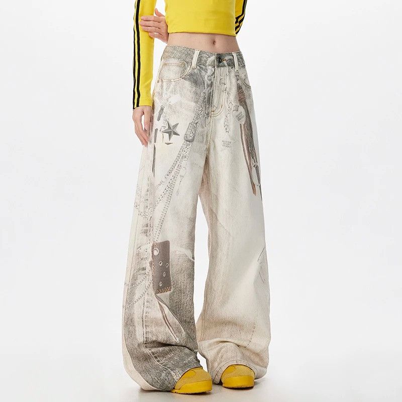 Jean American Style Digital Print Chain Denim Size US 32 / EU 48 - 5 Thumbnail