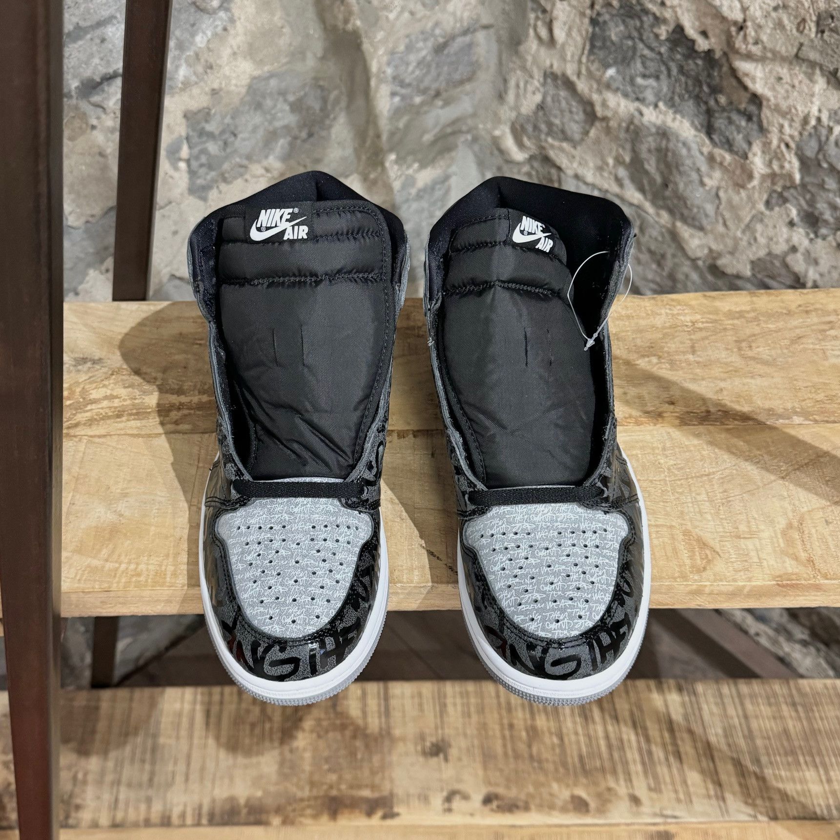 Nike Nike Air Jordan 1 Retro Rebellionnaiore High Black Sneakers Size US 9.5 / EU 42-43 - 3 Thumbnail