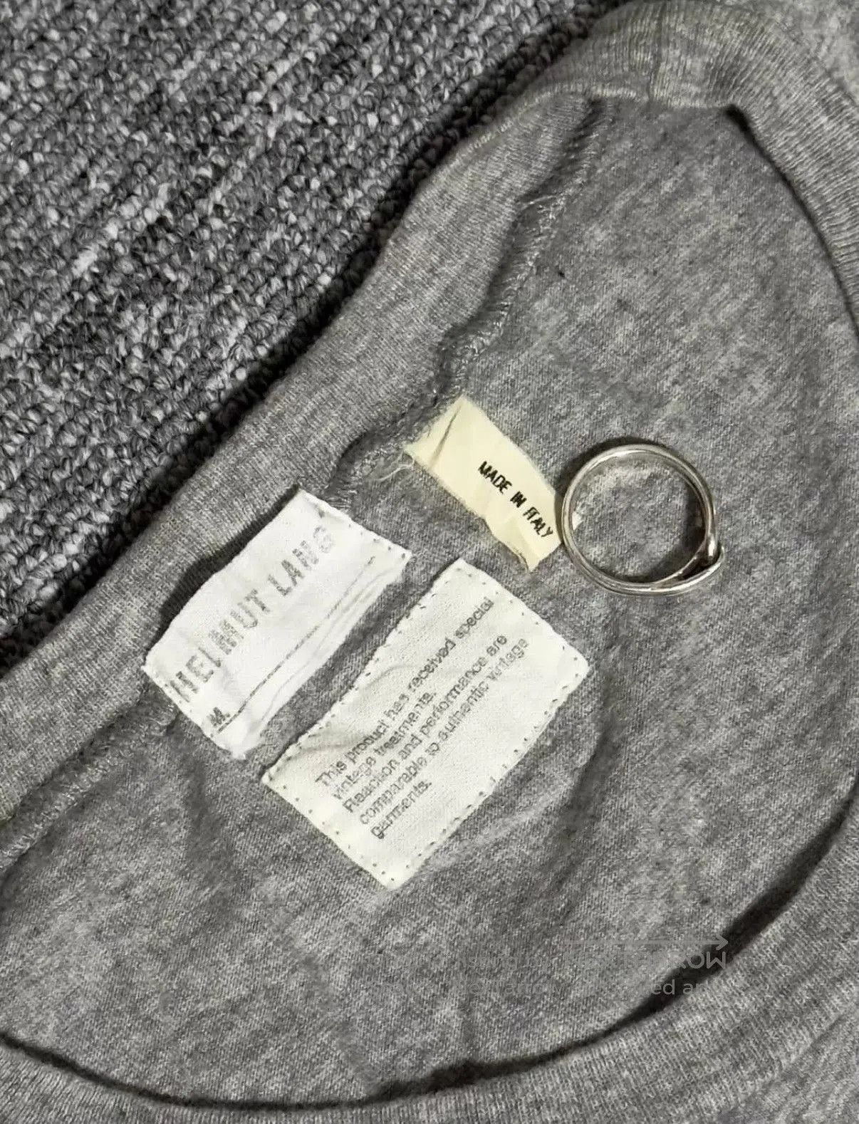 Helmut Lang Gray Long-Sleeve Crewneck Shirt. Size US M / EU 48-50 / 2 - 6 Thumbnail