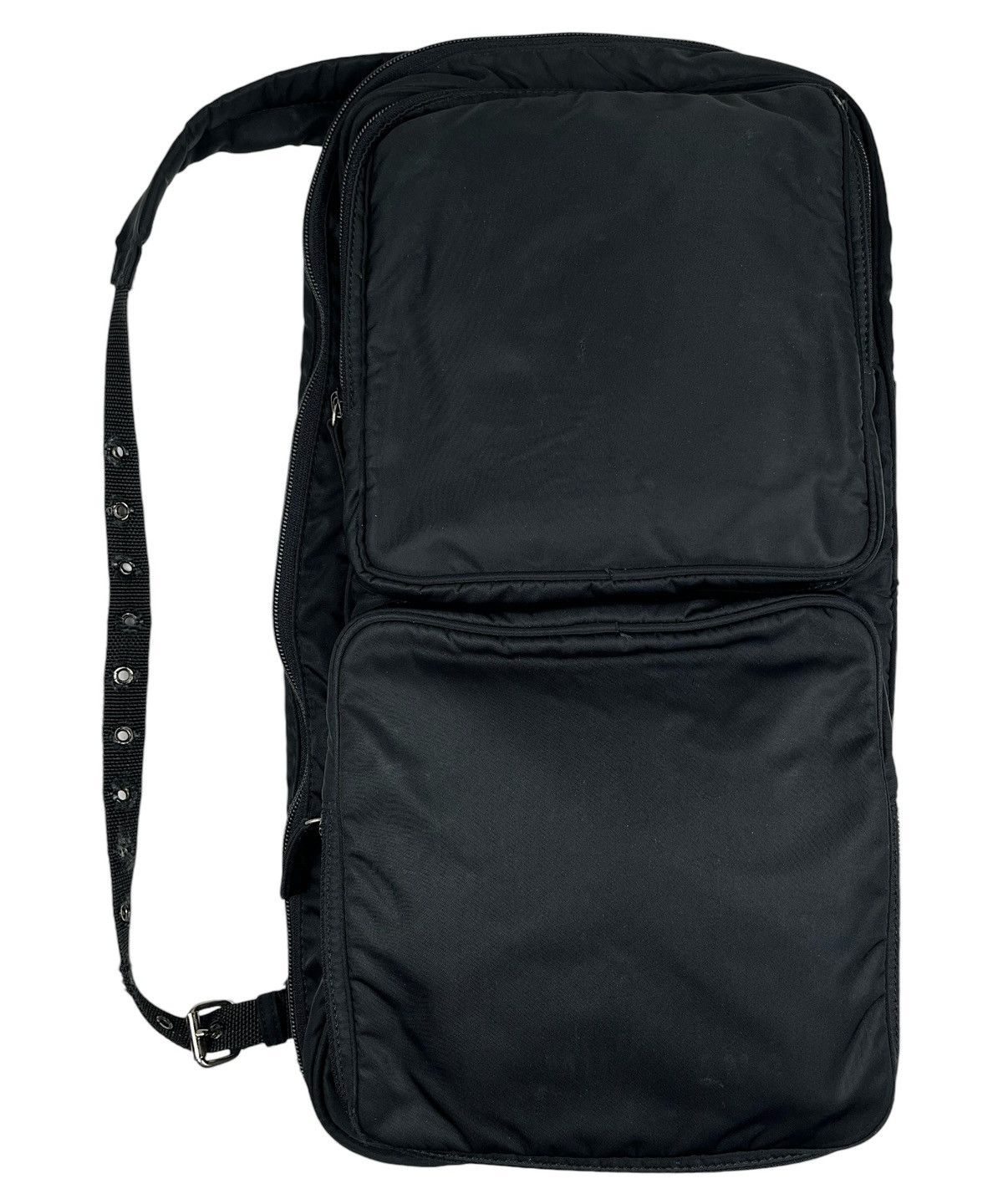 Helmut Lang × Vintage 90s Helmut Lang Astro Cargo Messenger Sling Bag Black  Nylon | Grailed