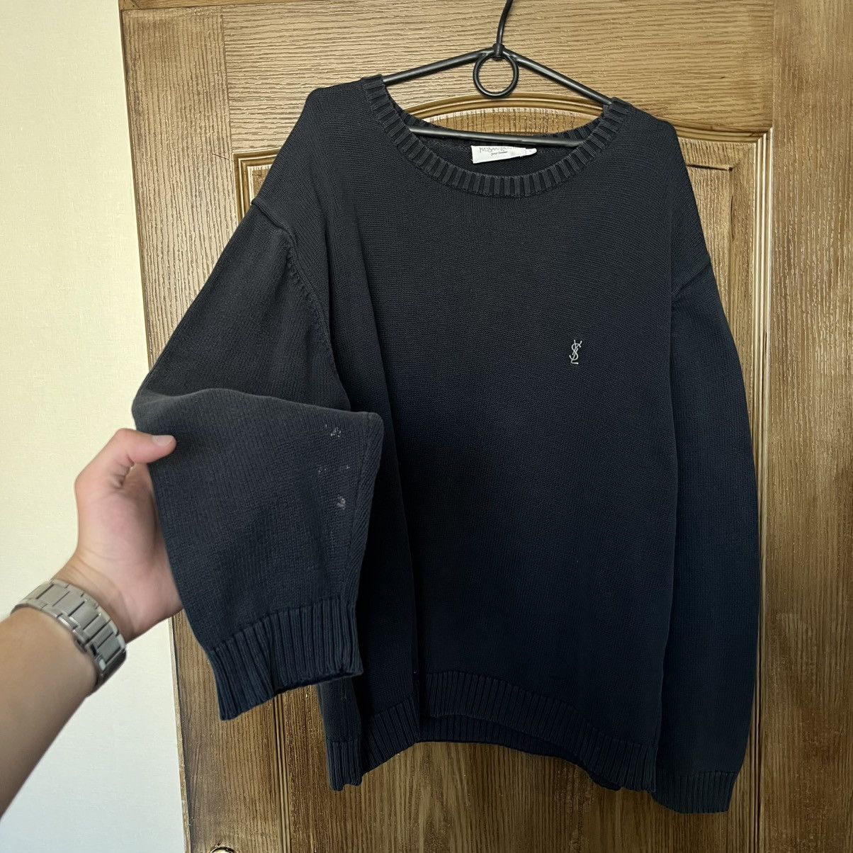 Yves Saint Laurent Navy YSL Sweater Knit Yves Saint Laurent Sweatshirt Size US XL / EU 56 / 4 - 2 Thumbnail