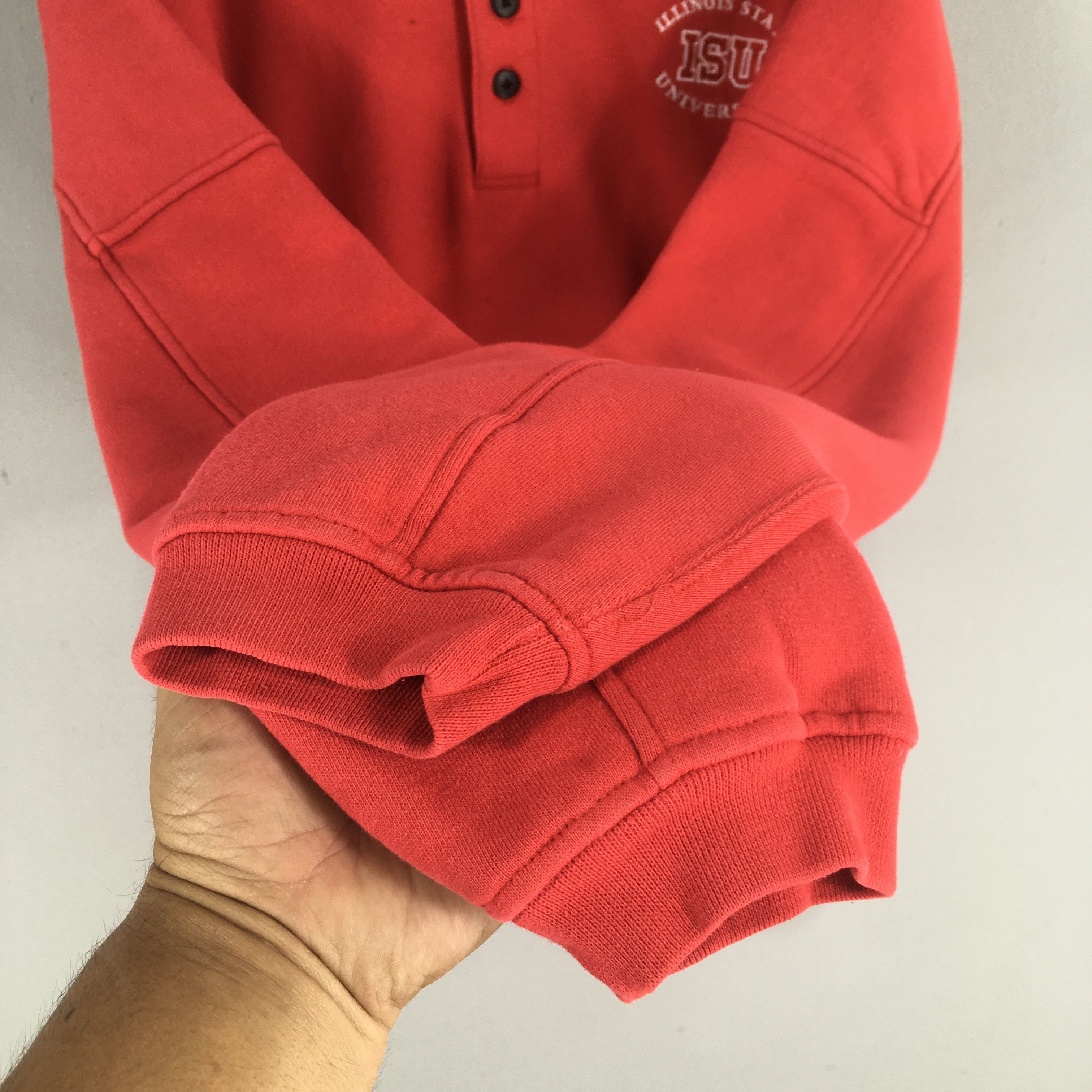 Vintage Vintage 90s Illinois State University Red Sweatshirt XLarge Size US XL / EU 56 / 4 - 5 Thumbnail