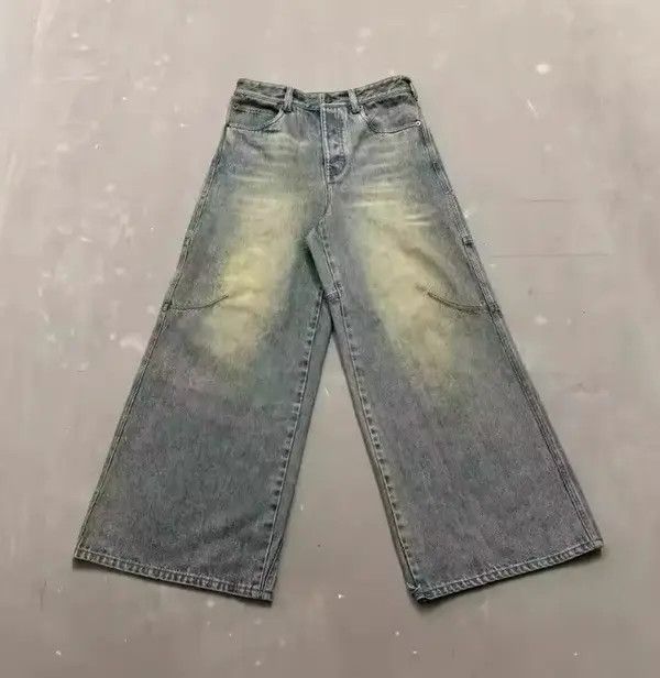 Japanese Brand Ishida x Ezaki Retro Washed Blue Straight Cut Baggy Jeans Size US 36 / EU 52 - 7 Thumbnail