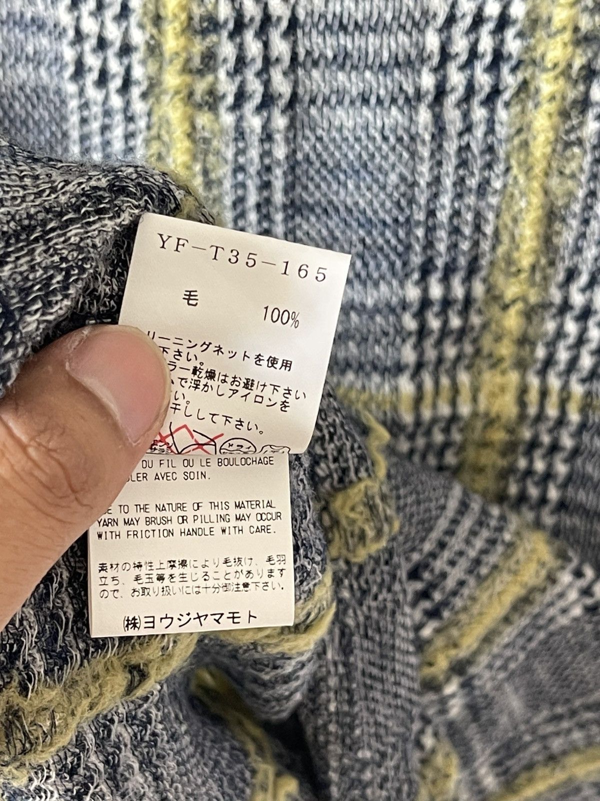 Y's × Yohji Yamamoto Yohji Yamamoto Plaid Wool Knitwear Size US XS / EU 42 / 0 - 7 Thumbnail
