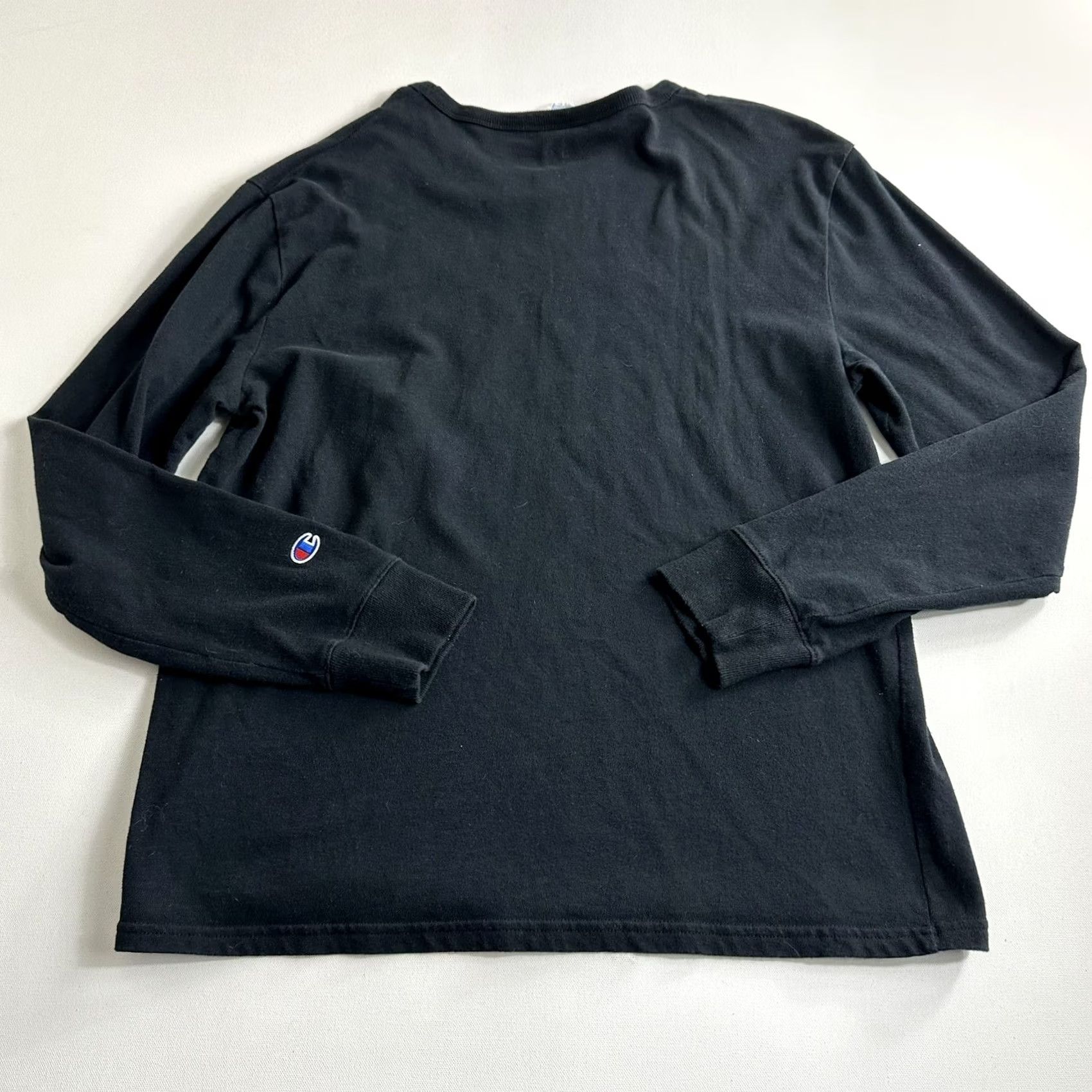 Champion VINTAGE Champion Sweatshirt Large L Black Blue Pink Embroidered Spell Out Crew Neck Long Sleeve Men Pullover Size US L / EU 52-54 / 3 - 3 Thumbnail