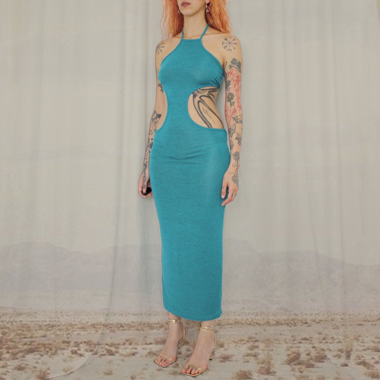 Japanese Brand × Vintage 🪼BLUE MAXI DRESS🪼 Size M / US 6-8 / IT 42-44 - 1 Thumbnail