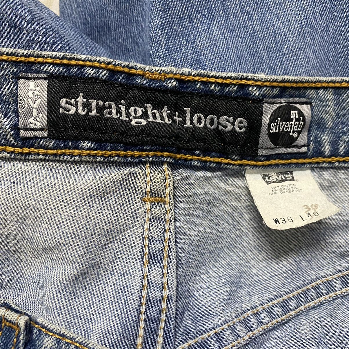 Levi's Vintage 90s Levis Silvertab Straight+Loose Denim Jeans Size US 36 / EU 52 - 17 Thumbnail