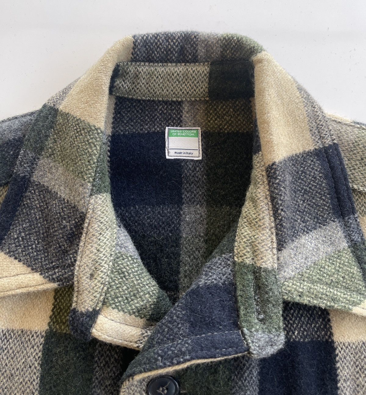 United Colors Of Benetton UCOB Checkered Heavy Jacket Size US M / EU 48-50 / 2 - 5 Thumbnail