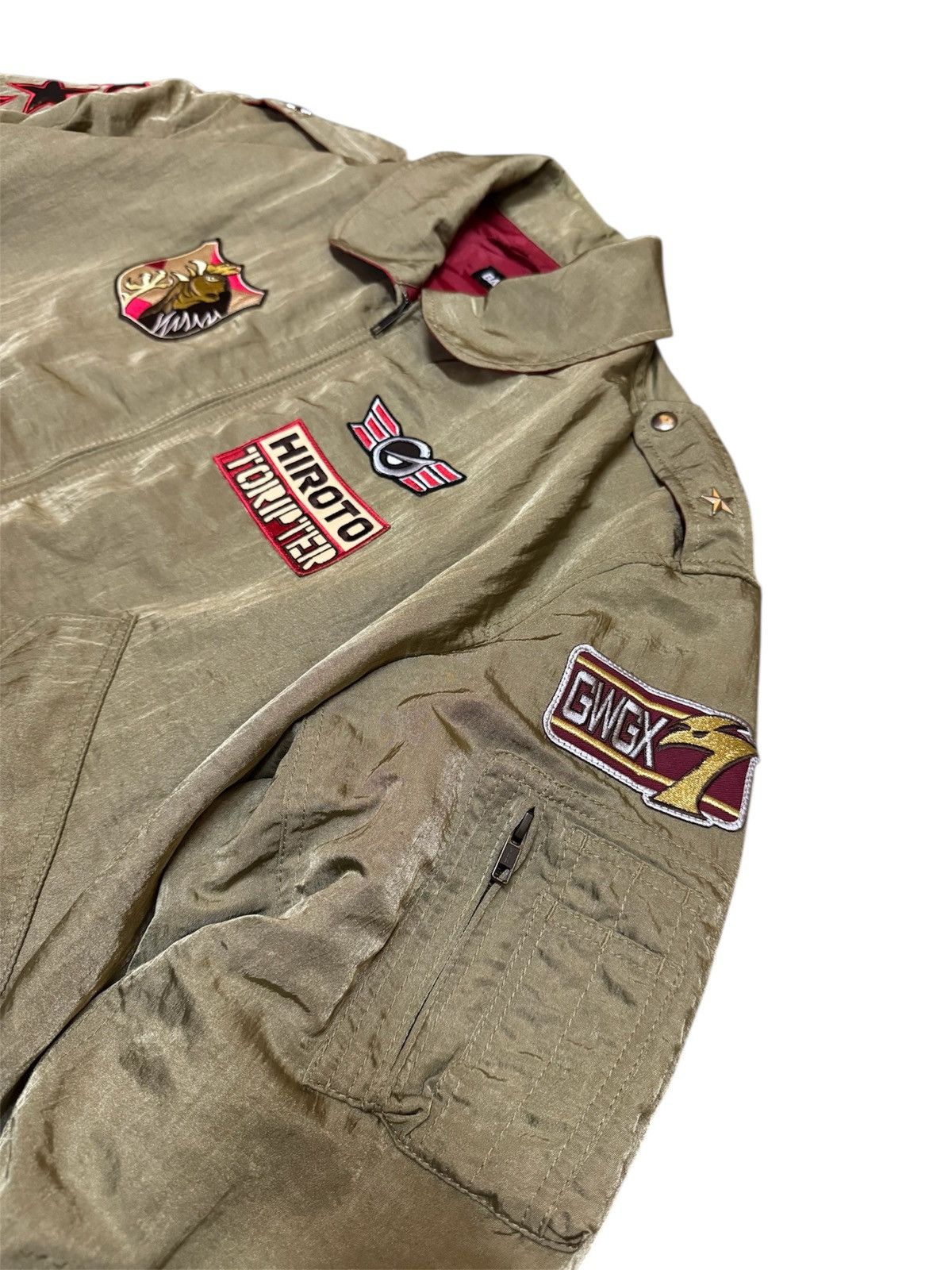 Anime Vintage Bandai Hiroto Sutou Go-on Gold Bomber Jacket Size US XL / EU 56 / 4 - 2 Thumbnail