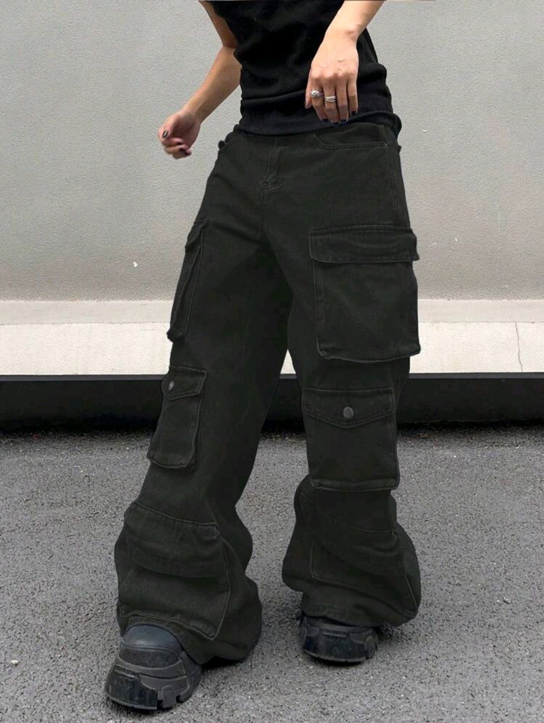 Japanese Brand × Jean Casual Workwear Denim Jeans With Multiple Pockets Size US 33 - 4 Thumbnail